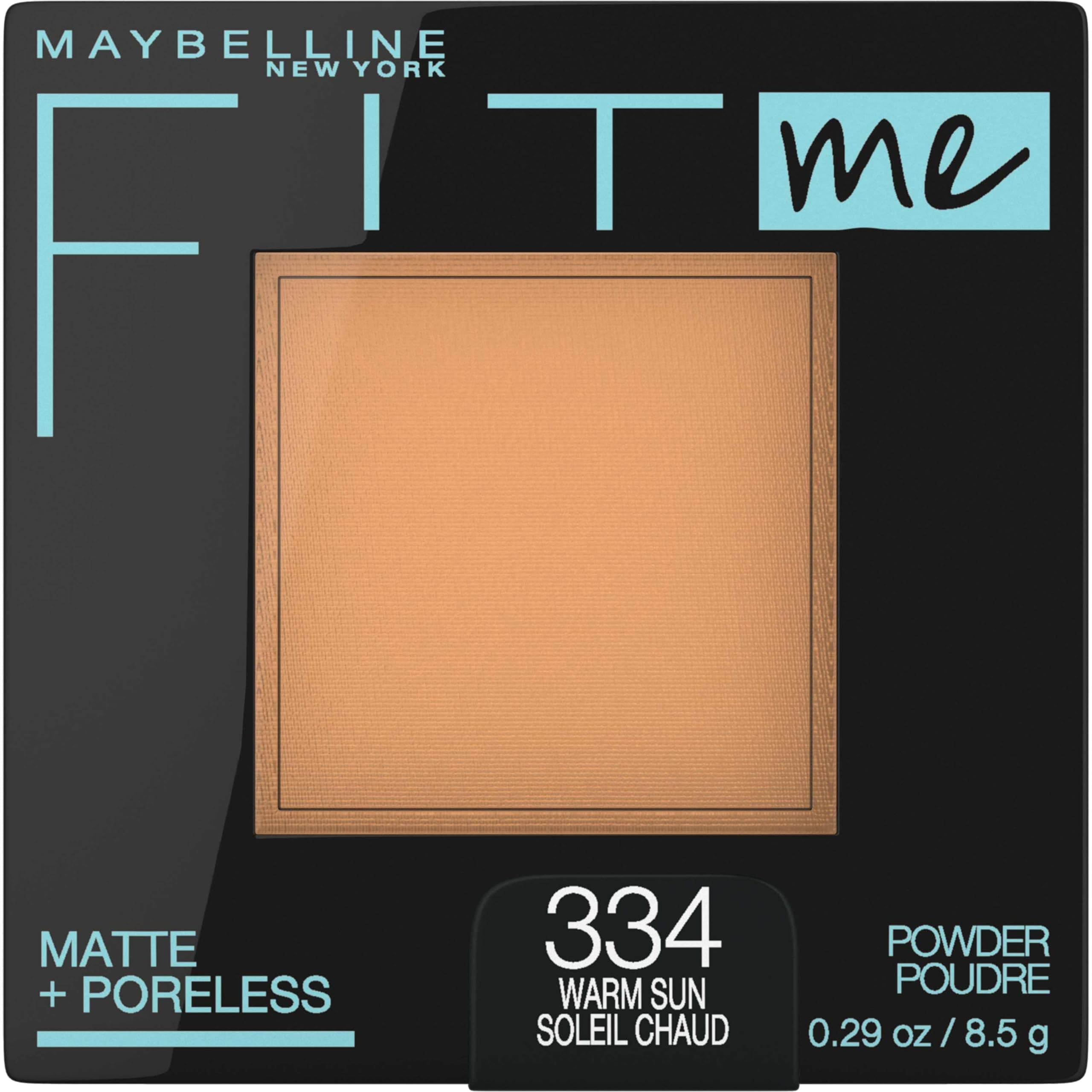 Maybelline Fit Me Matte + Poreless Pressed Face Powder Makeup, Warm Sun, 1 Count
