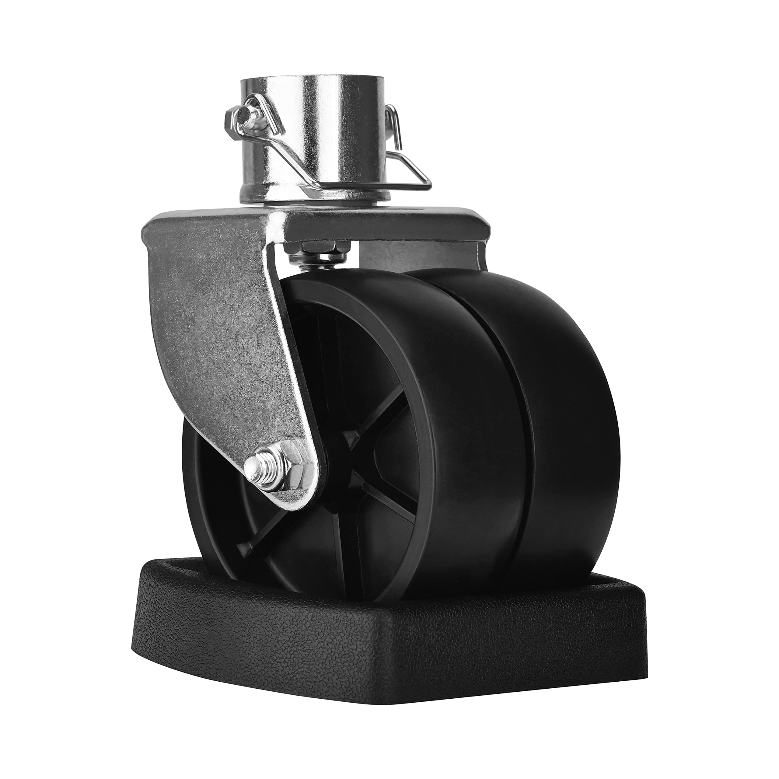 Rockane Dual 6'' Trailer Jack Swivel Caster Wheel Replacement with Rubber Wheel Chock,2000LBs Capacity with Pin for Boat Hitch Camper for Soft Ground Roll - Perfect Matching Jack Wheel Dock