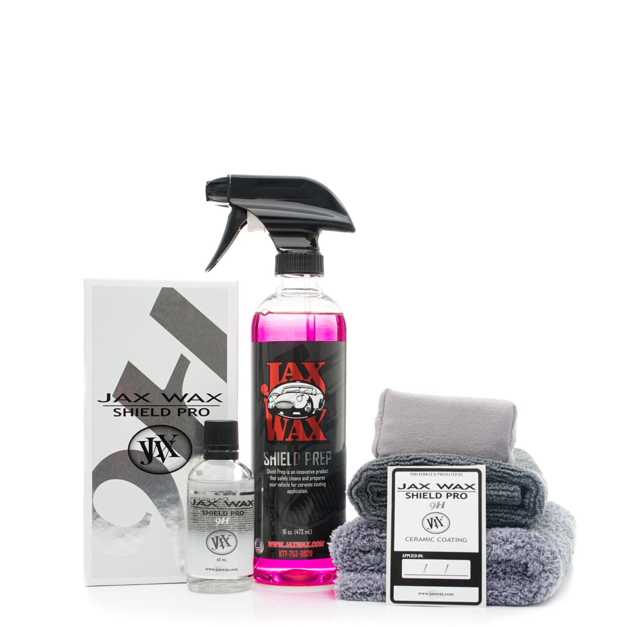 Jax WaxShield Pro 9h - 4 Year Ceramic Coating Sealant - 8 Piece Kit