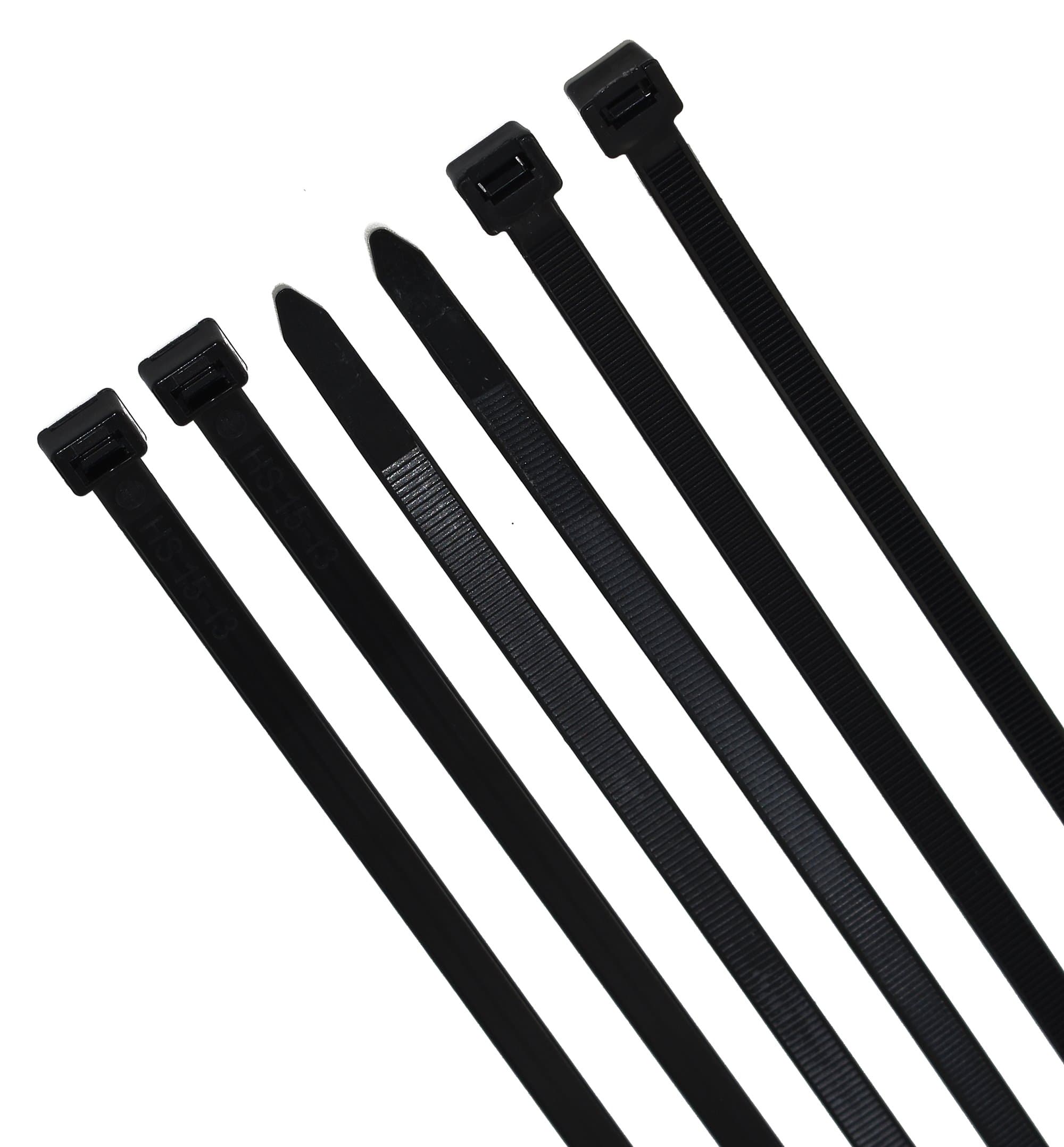 Multi-Purpose Strong Cable Ties (Pack of 100), 50 lbs, Black, Self Locking Zip Ties (12 inch)