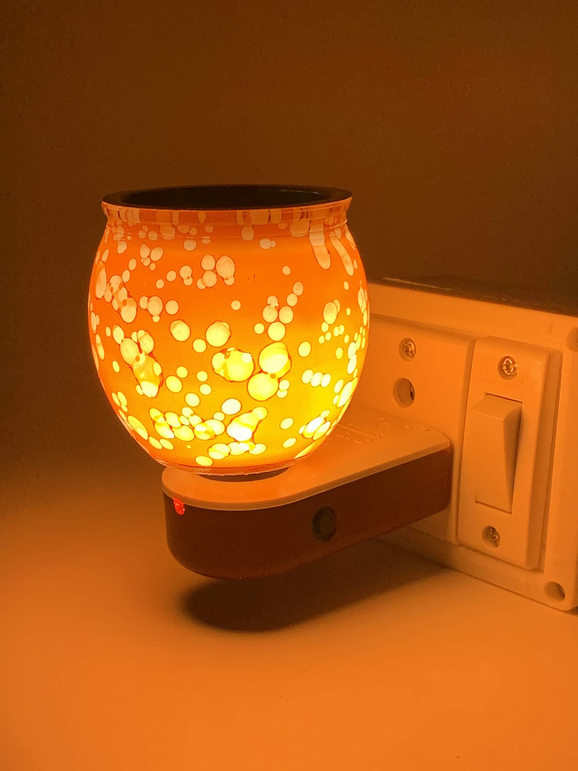 Maverick Ceramic Aroma Diffuser/Kapoor Dani Cum Night Lamp; Premium Essential Oil Burner for Fragrance with Switch On/Off Button for Heating; Made in India (Random Colour as per Availability)