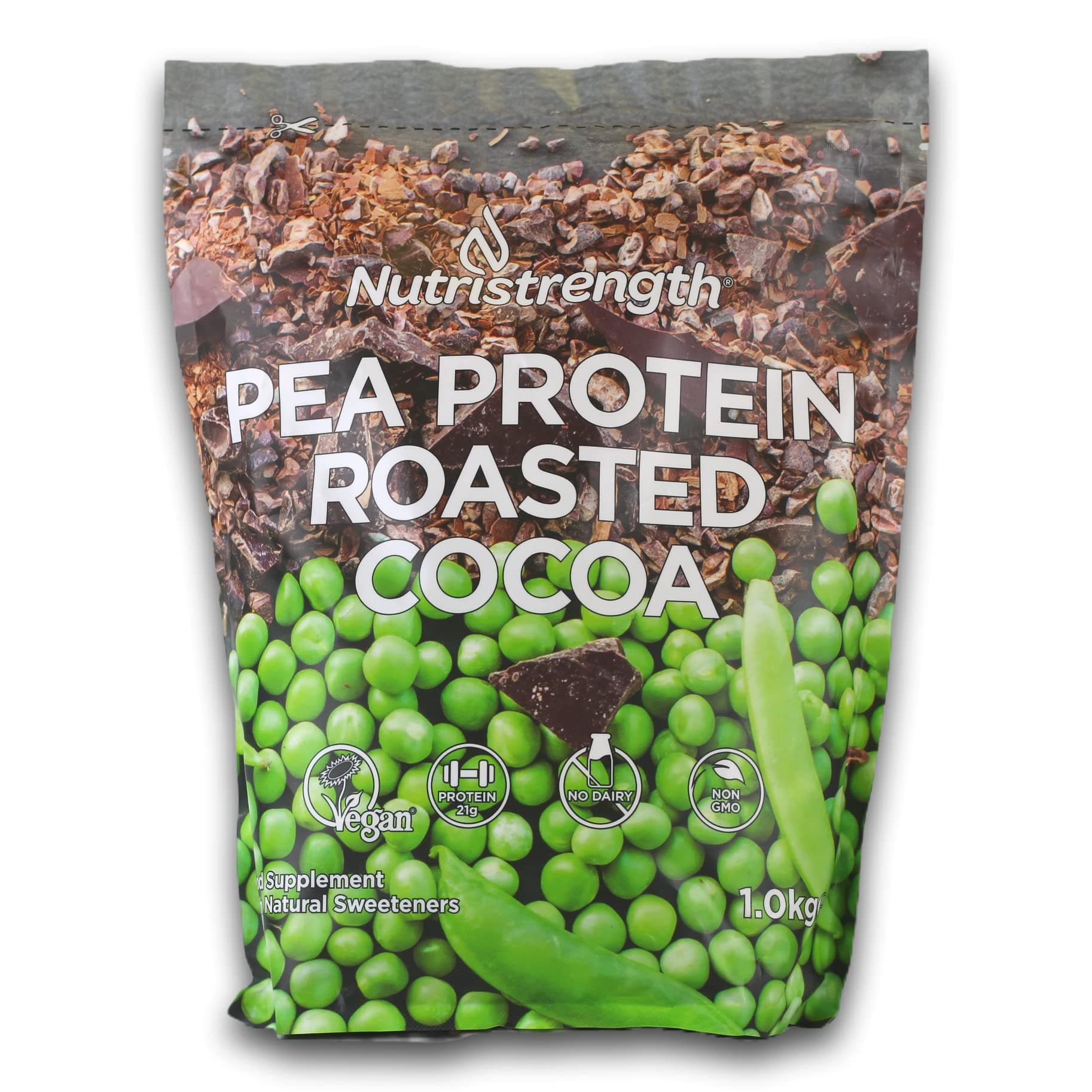 Vegan | Pea Protein Isolate, Available in 4 Natural Flavours, with No Artificial Additives, Made in The UK (Roasted Cocoa, 1kg)