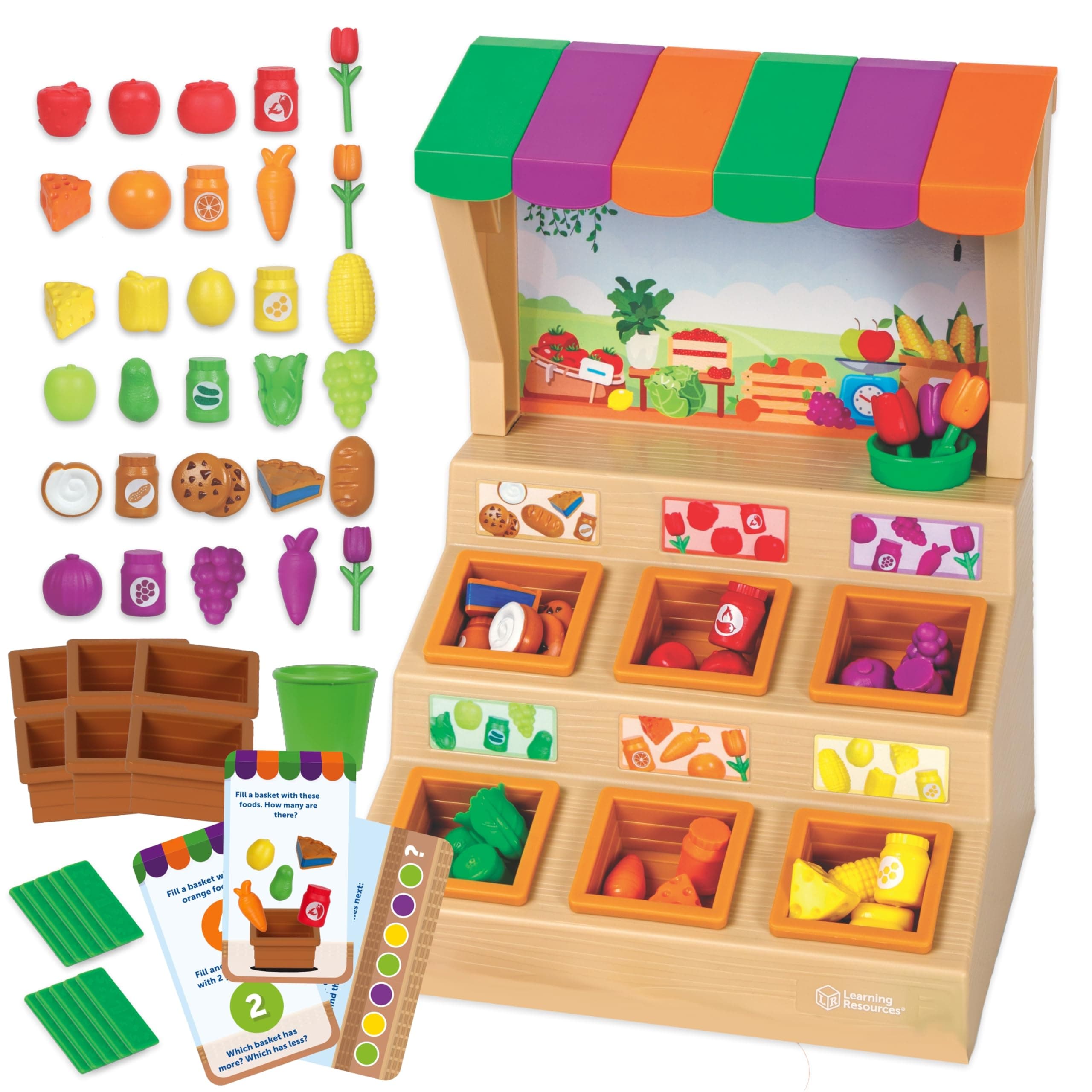 Mini Farmstand Sorting Set, Play Food Sets for Kids Kitchen, Grocery Store Pretend Play, Montessori Toys, Mini Food, Toddler Activities, Fine Motor Skills