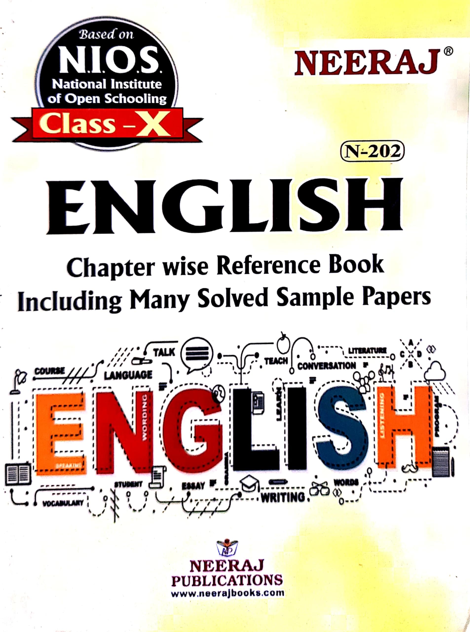 NEERAJ N -202 English Book For Class - 10th- NIOS - Chapter Wise Help Book / Guide including Many Solved Sample Papers and Important Exam Notes– Published by Neeraj Publications