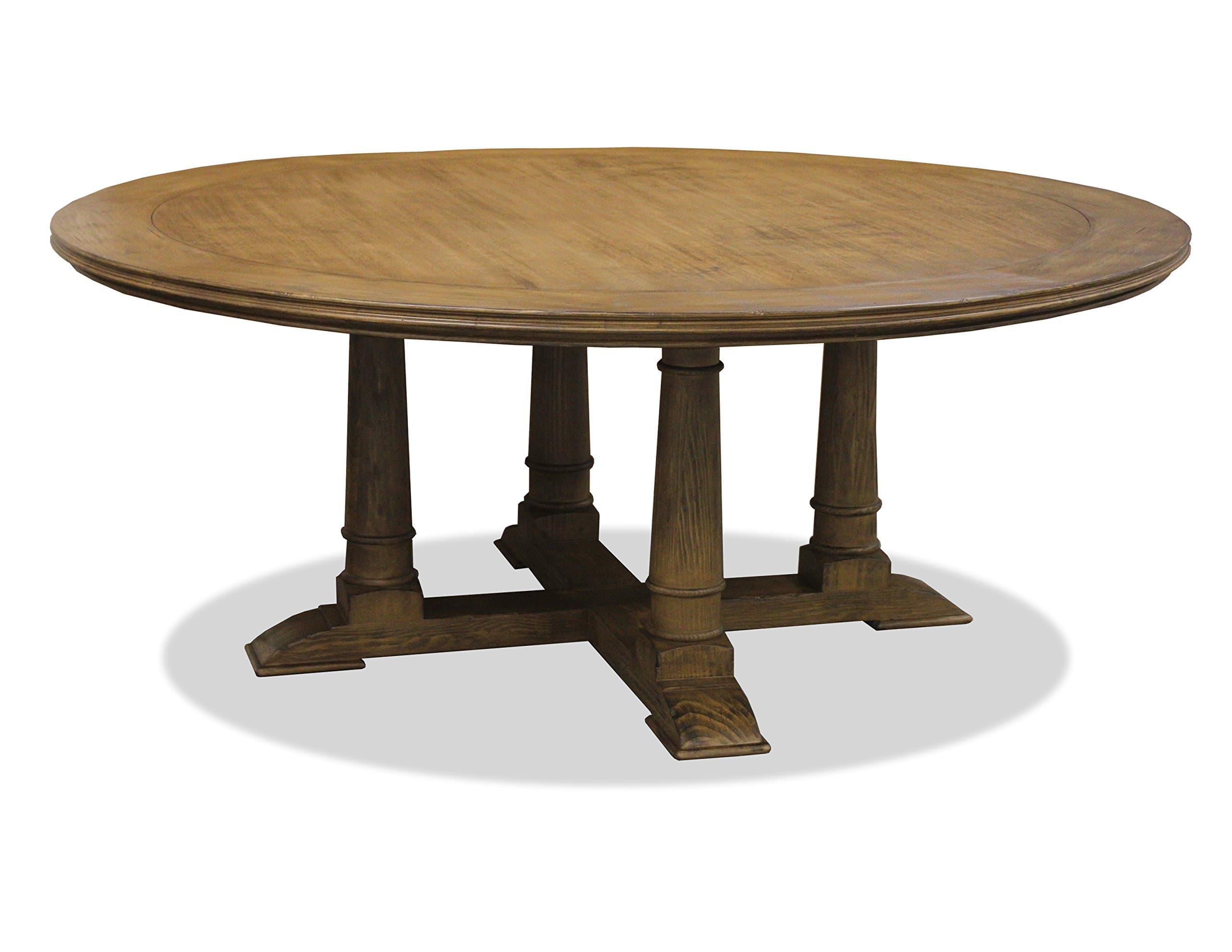 SOUTH CONE HOME Marie Round Dining Table, 72", Smoke