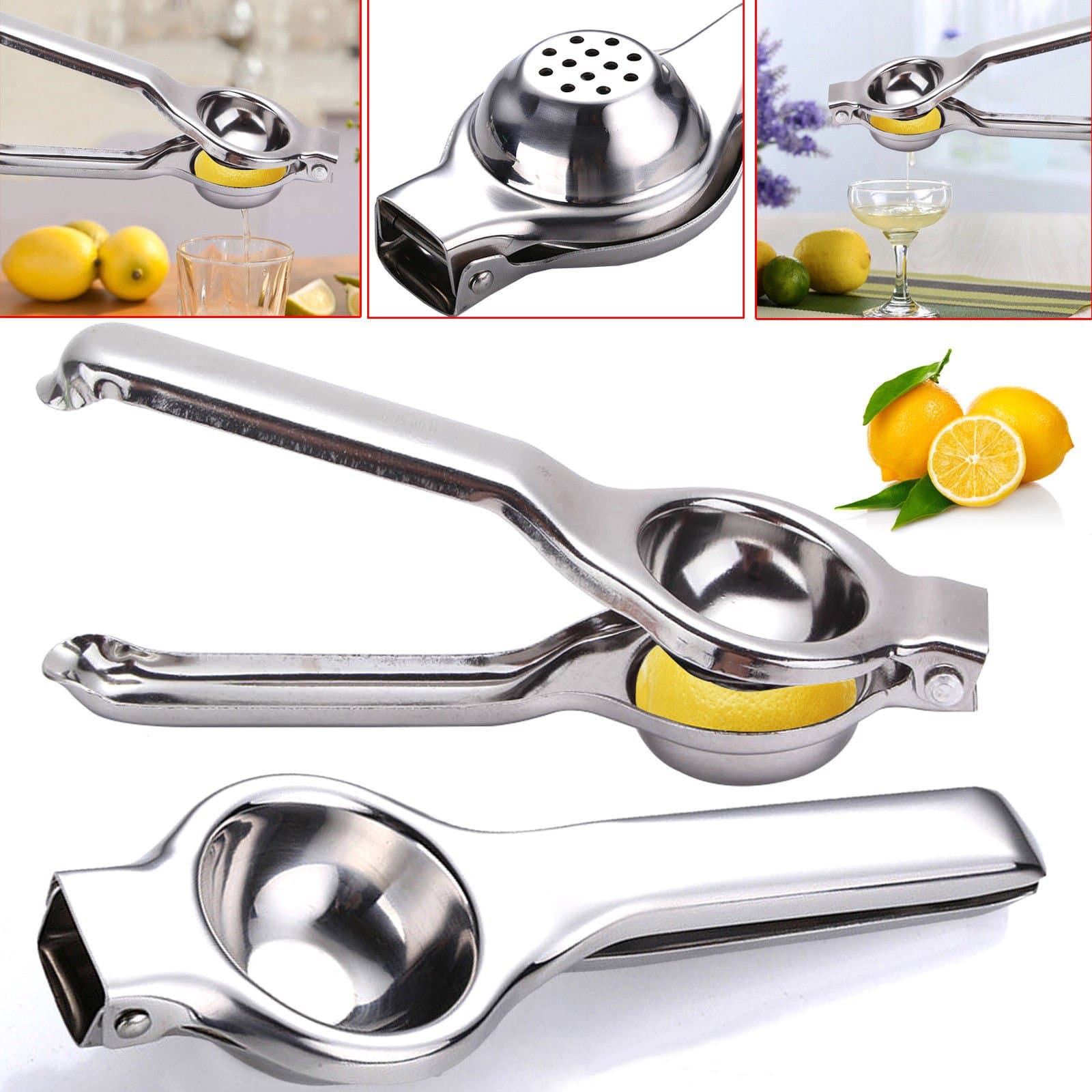 APDP17 Manual Lemon Squeezer - Heavy Duty - Juice Extractor Single Press Hand Lime Citrus Fruit Juicer