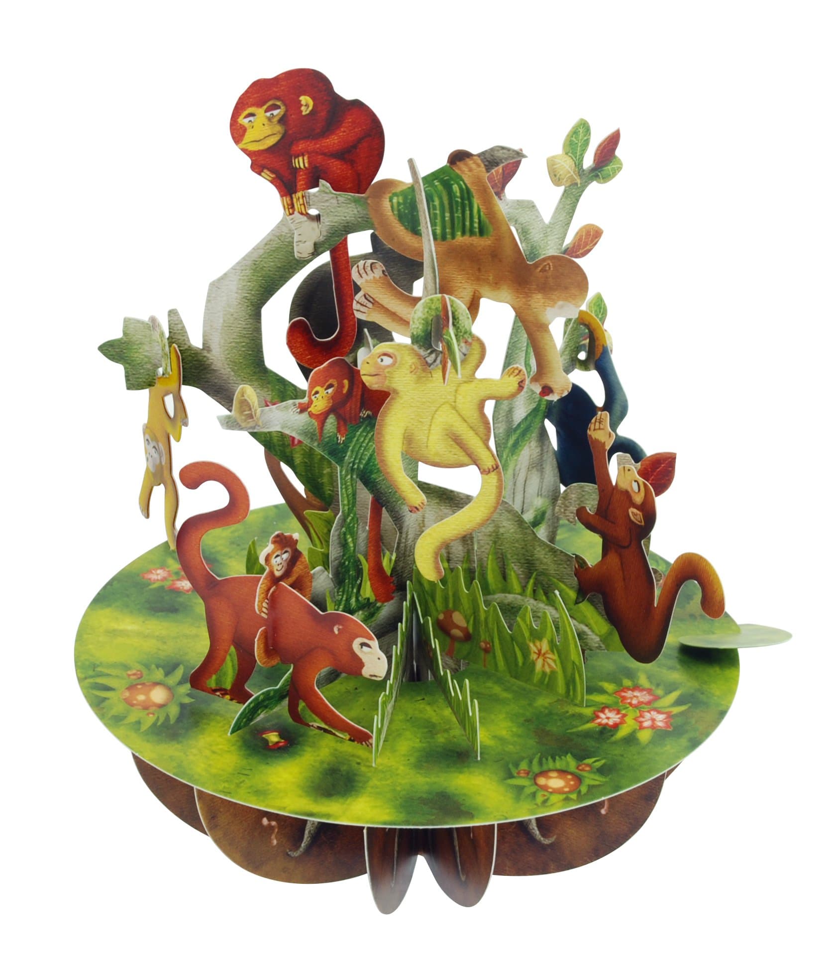 Santoro Pirouettes Monkeys 3D Pop up Card