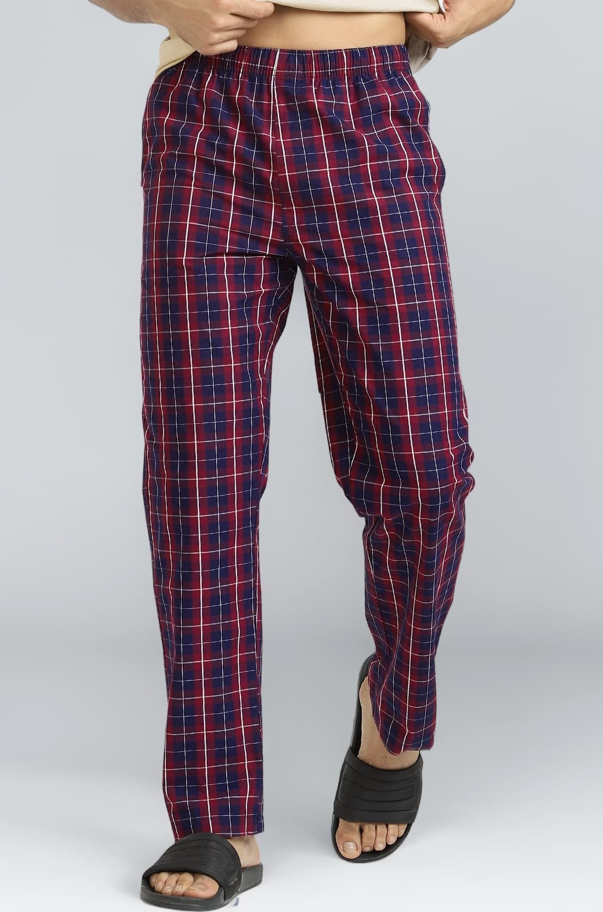 XYXX Men's Checkmate Combed Cotton Regular Fit Pyjama