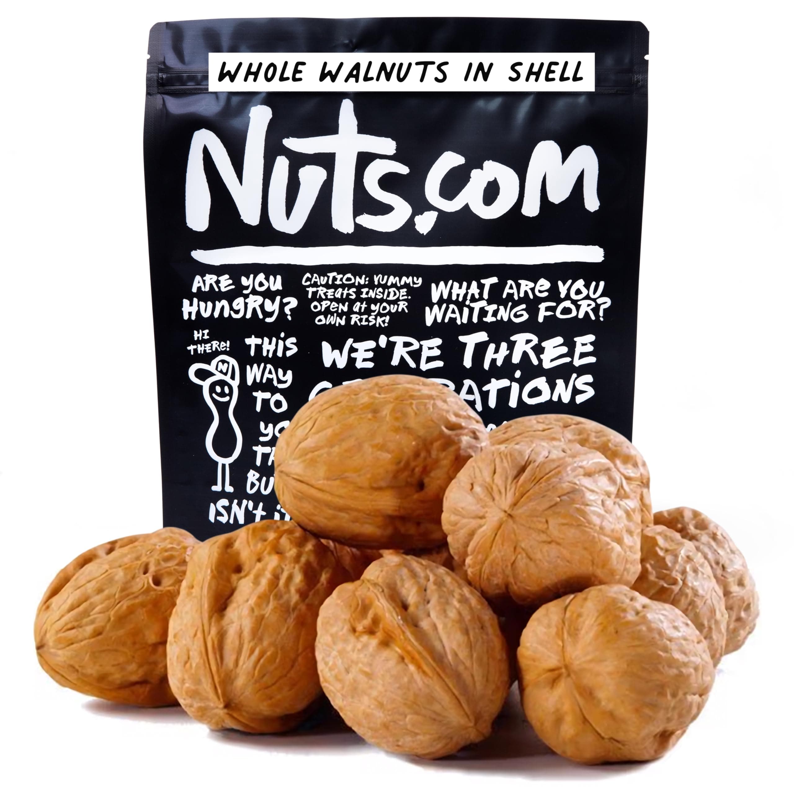 Whole Walnuts in Shell, 2 lbs – Fresh Unshelled Raw Walnuts with Buttery, Nutty Flavor