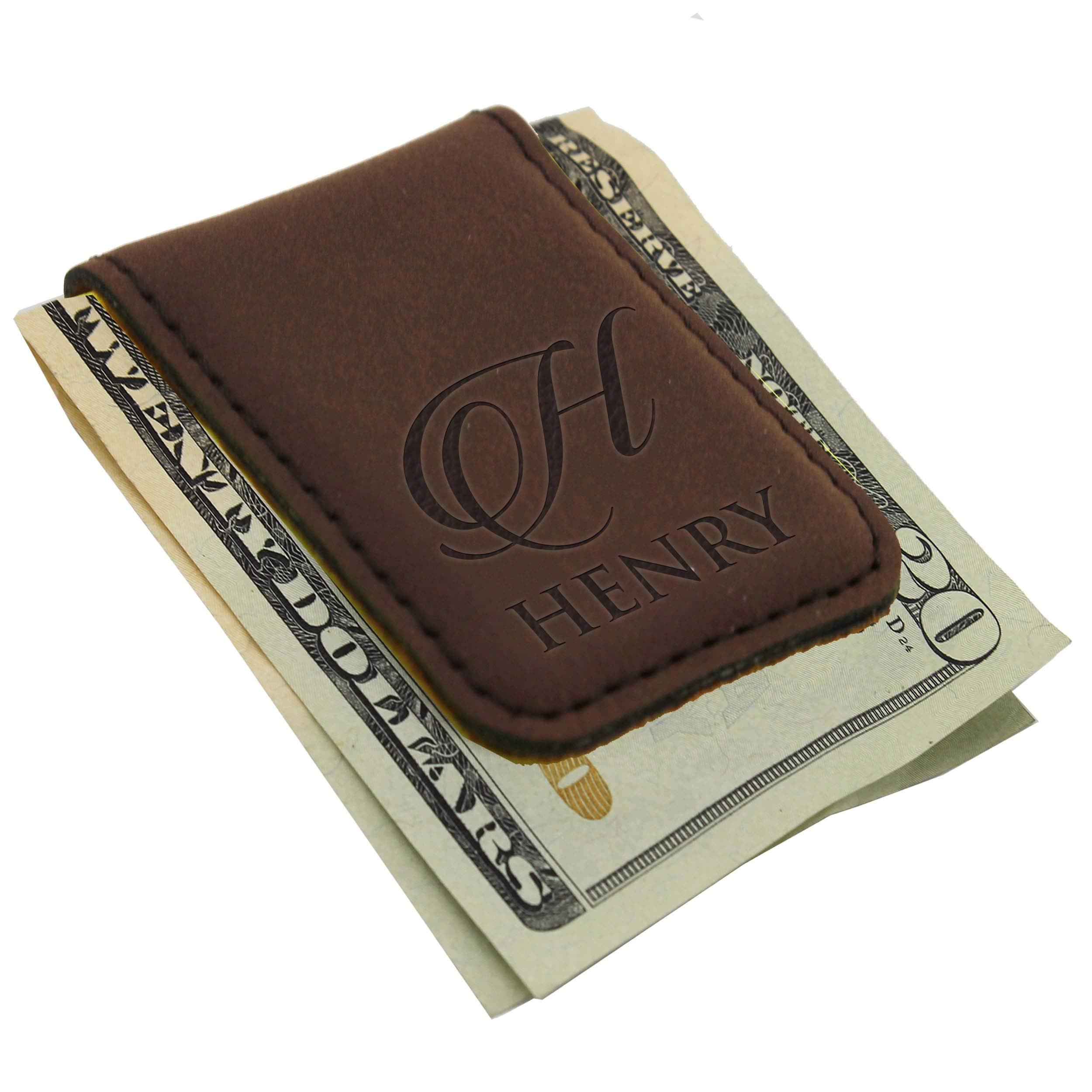 Personalized Magnetic Money Clip - Custom Engraved for Men, Him, Dad