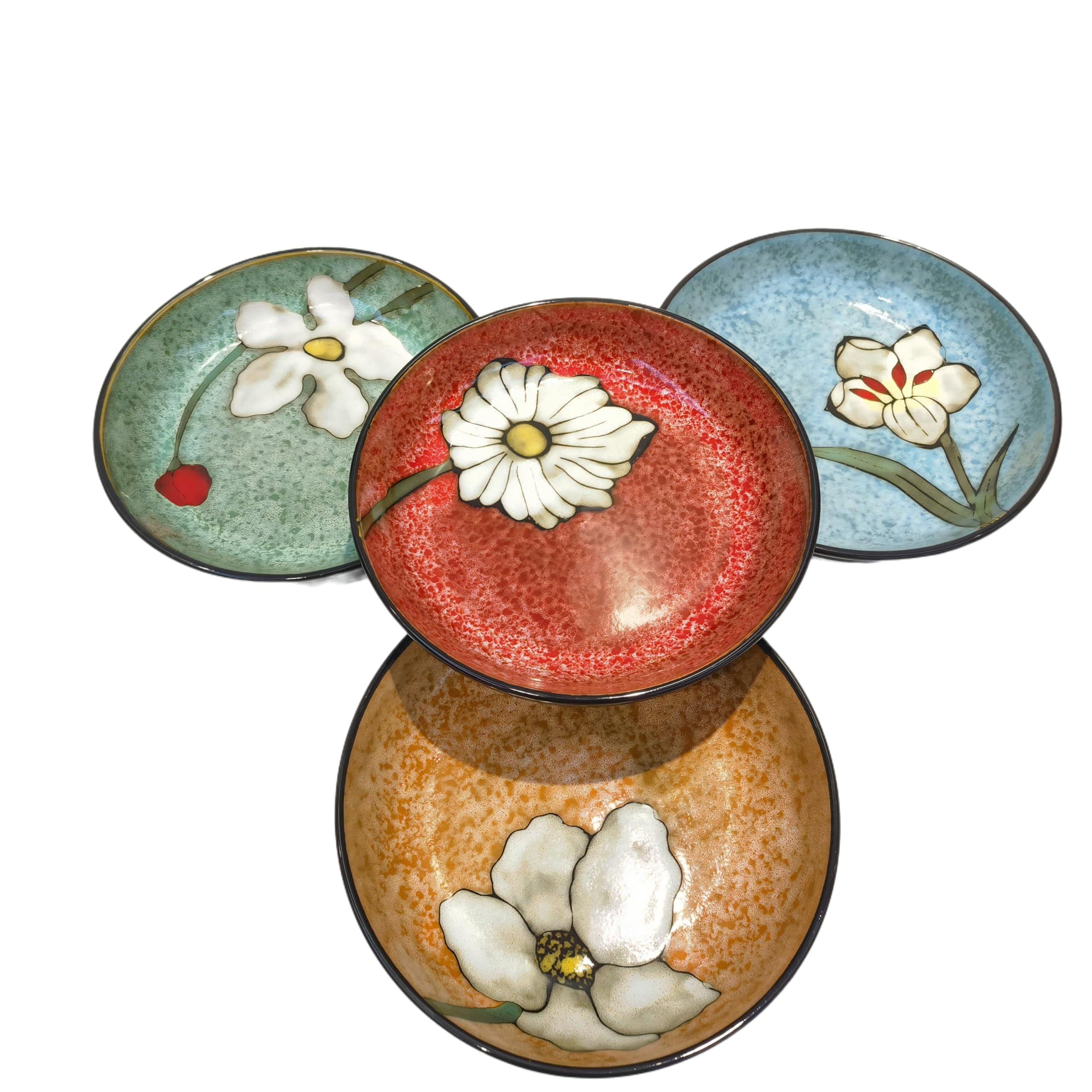 rockgoldbug 30oz Ceramic Pasta Bowls For Kitchen, 8.5 in - bowl/plate Set of 4 - For Pasta,Salad,Appetizer, Serving etc - Dishwasher, Microwave, and Oven Safe - For Breakfast, Lunch and Dinner