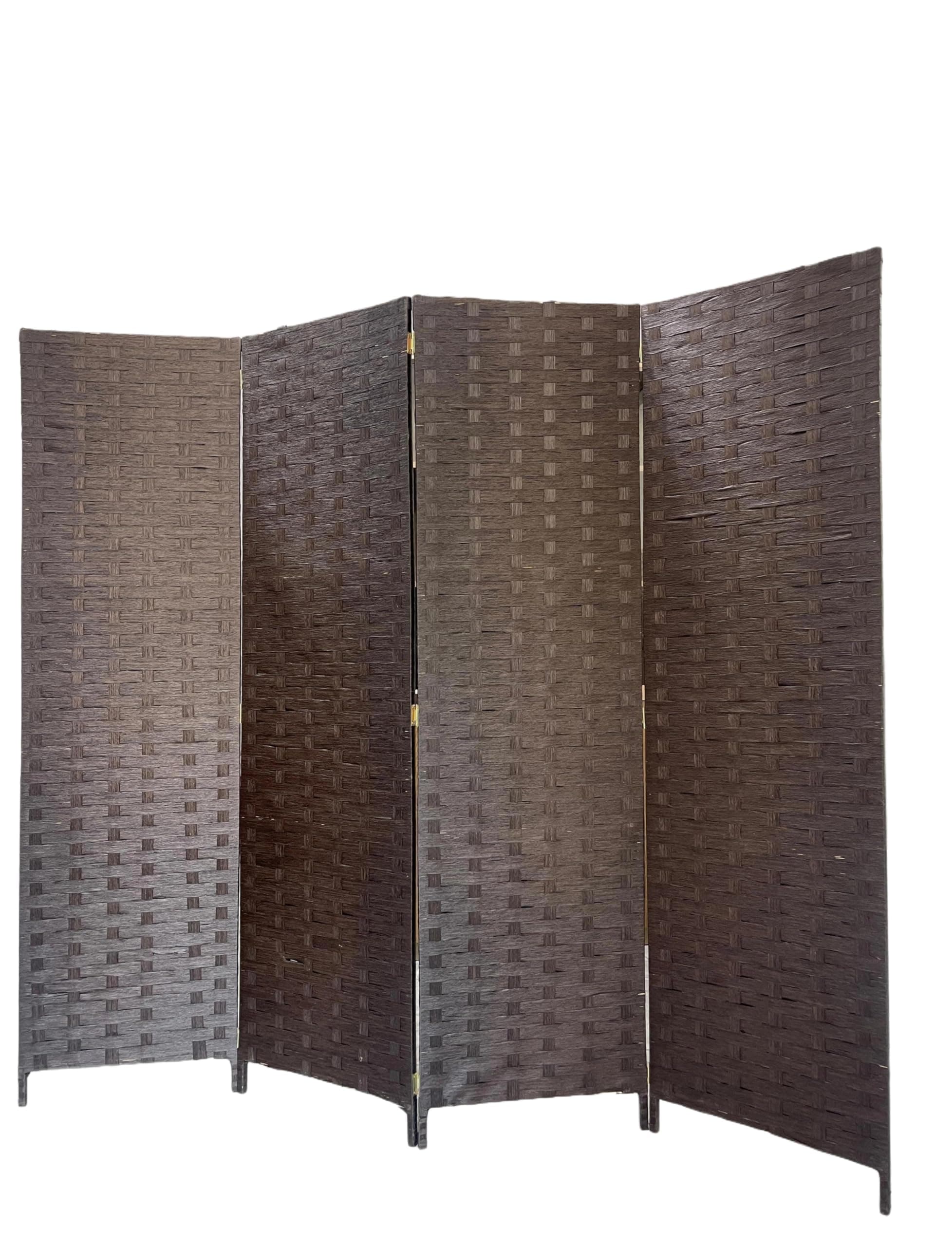 Vital 4-Panel Room Dividers and Folding Privacy Screens Partition Walls for Bedroom Rattan Screen Divider Portable Freestanding Privacy Wall (A9)