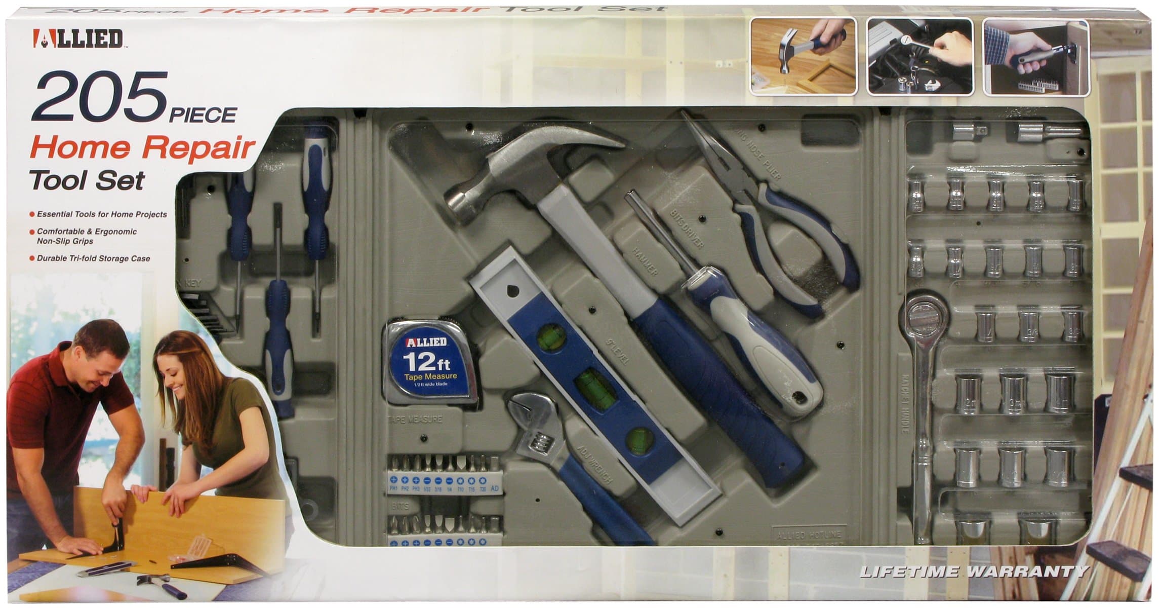 Allied Tools 49059 205 Pc. Home Repair Tool Set