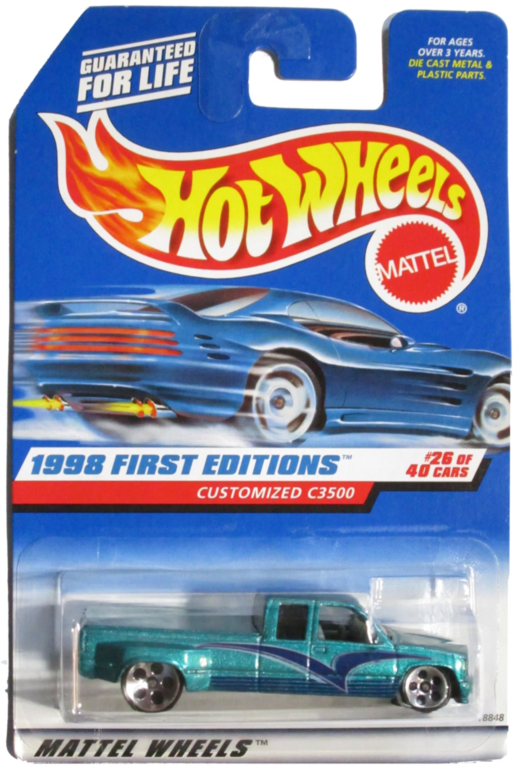 1998 First Editions - Customized C3500 - Chevy Pickup - Die Cast - Green - #26 of 40 - Collector #663 - Limited Edition - Collectible 1:64 Scale