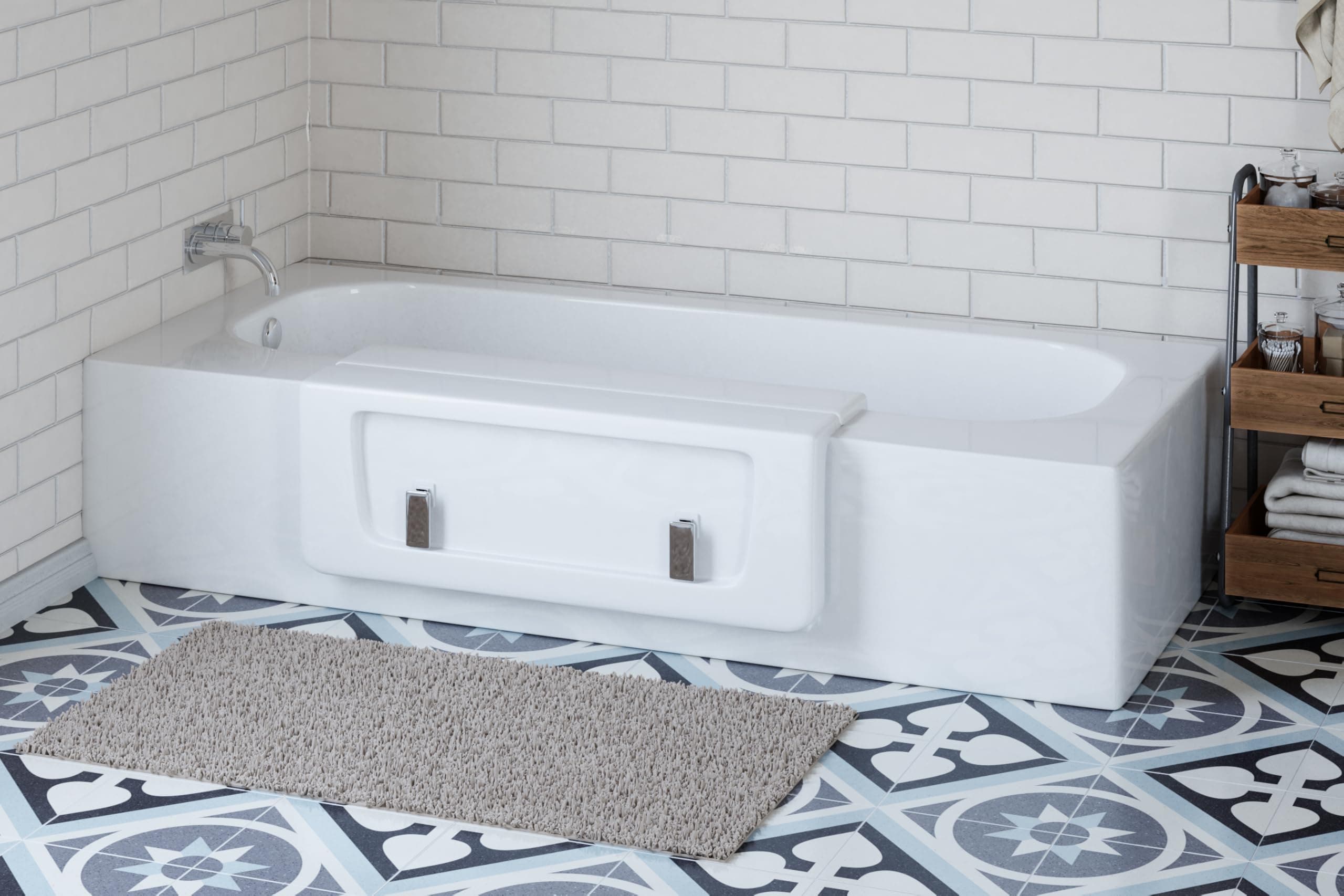 Full Convertible Accessibility Kit | Bath to Shower Conversion System for Senior Safety (Wide)