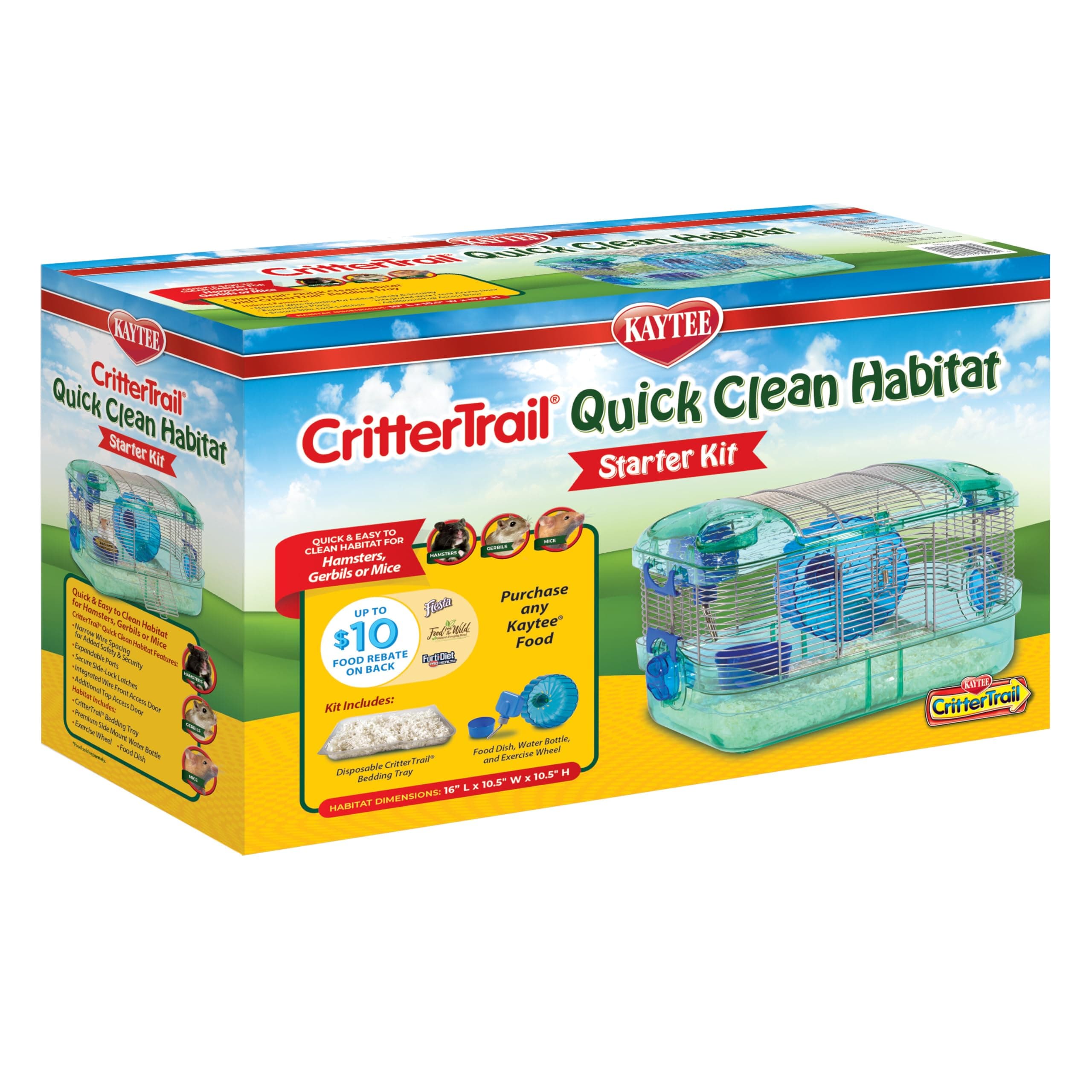 CritterTrail Quick Clean Habitat for Pet Gerbils, Hamsters or Mice