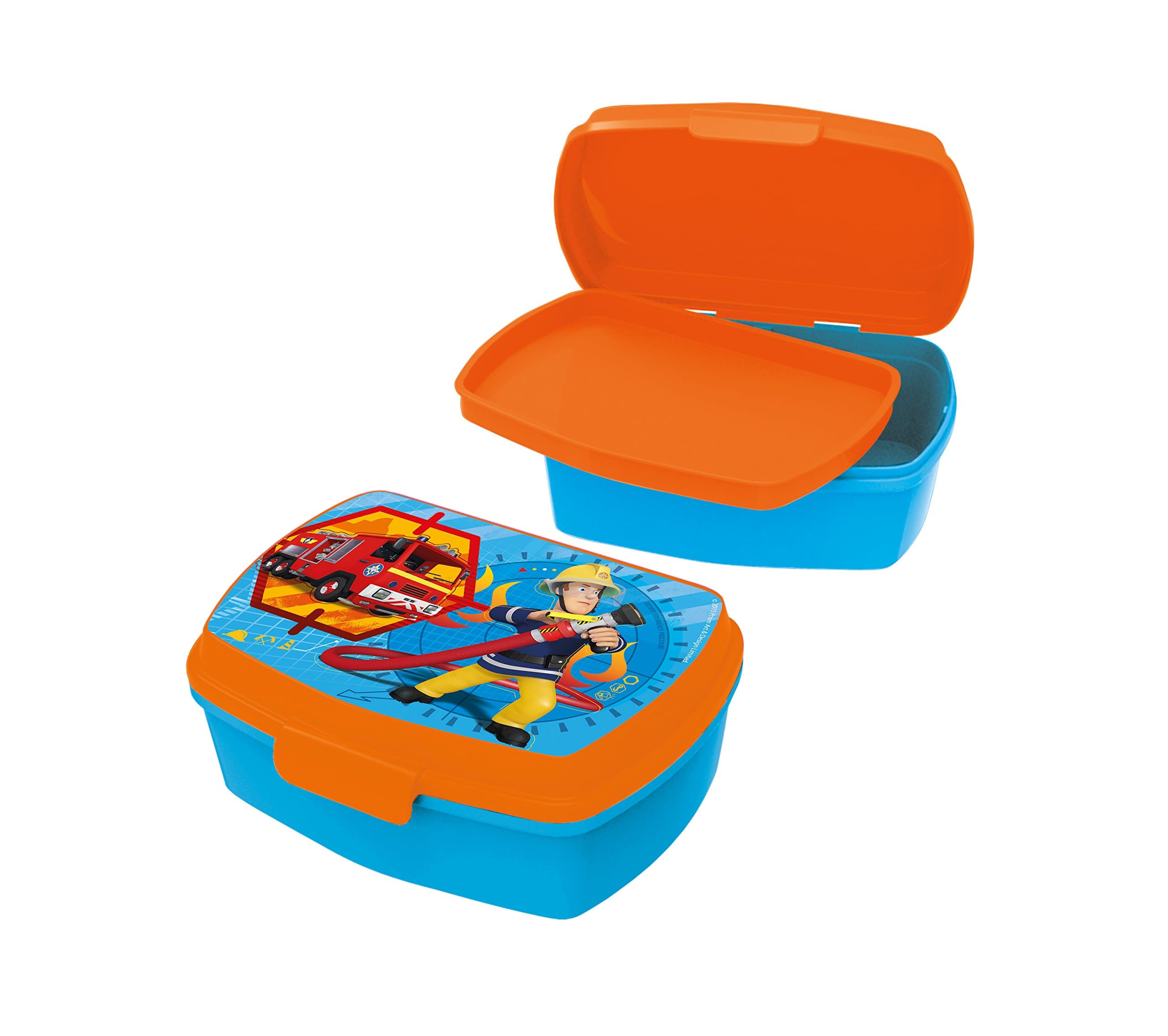 Fireman Sam premium lunch box for school, divided, perfect for school backpack