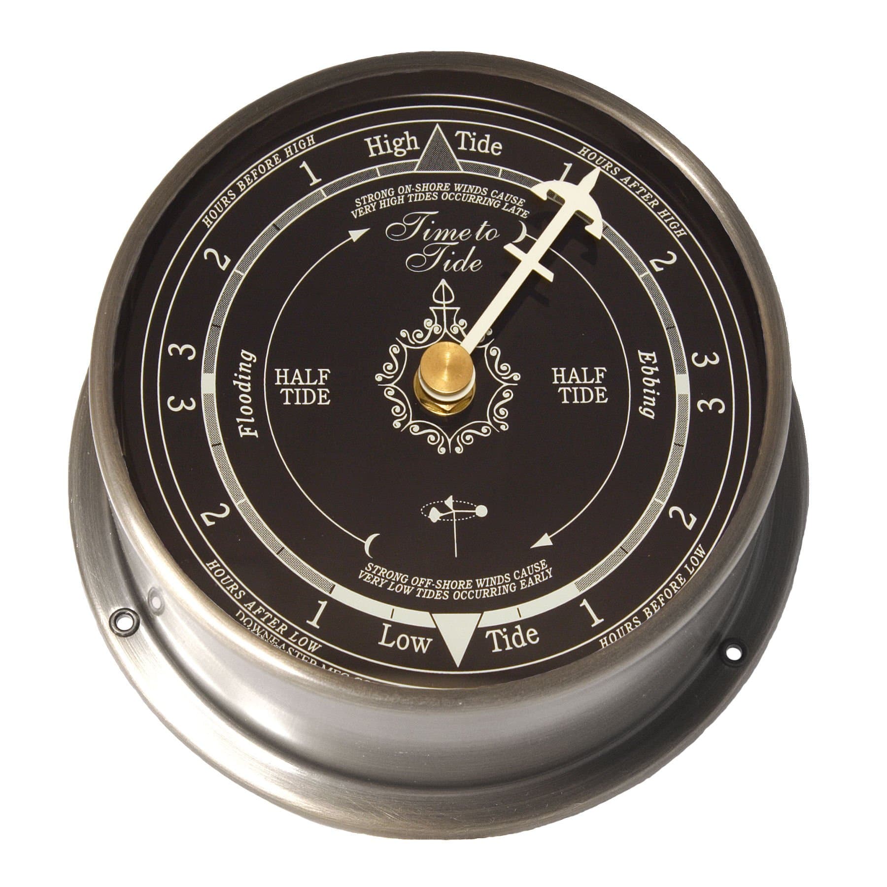 NEW Downeaster Tide Clock, Navy - in Brushed Nickel
