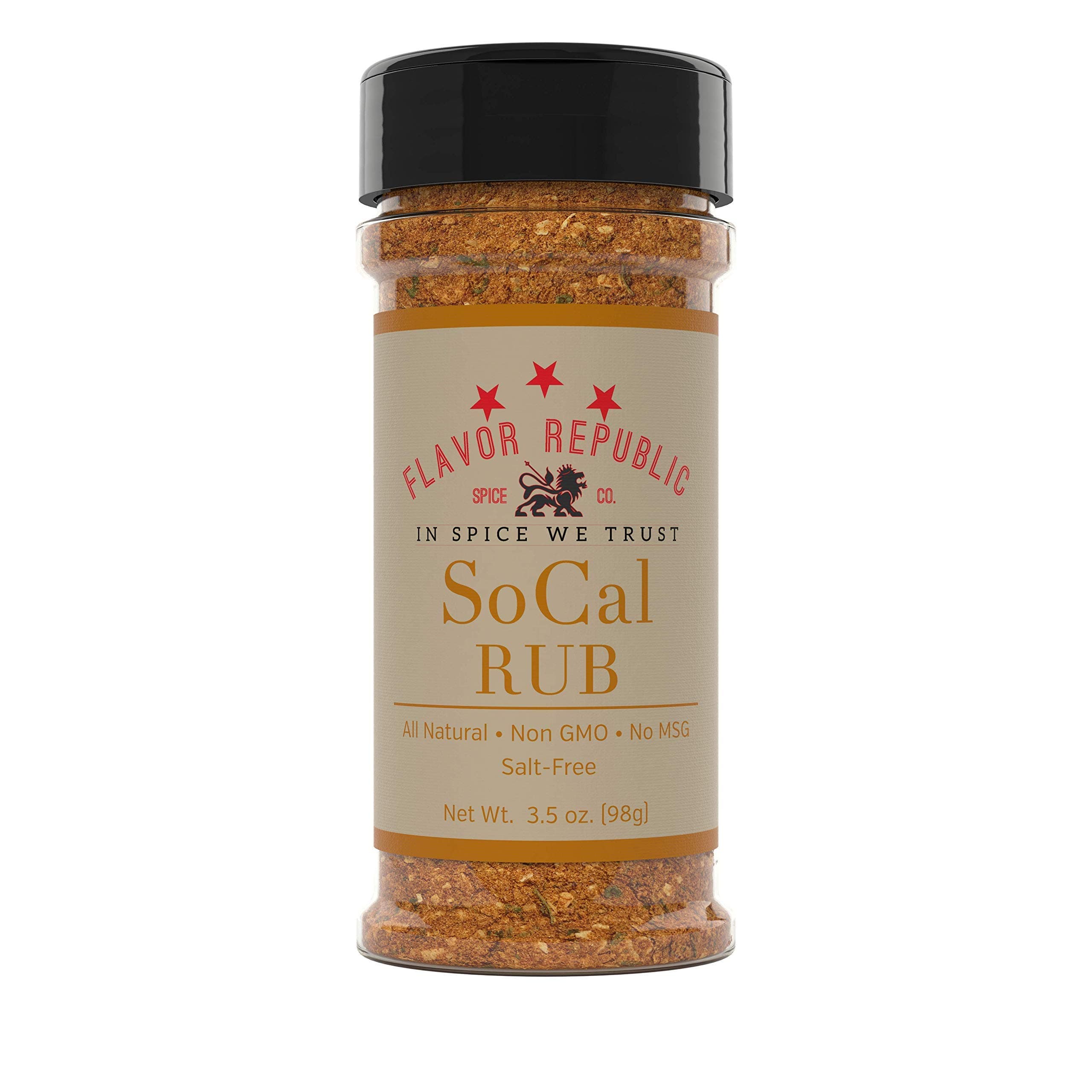 SoCal Dry Rub. Garlic, Onion and Cumin Spice for Chicken, Pork and Steak Seasoning Marinade Rub - Flavor Republic (3.5 oz)