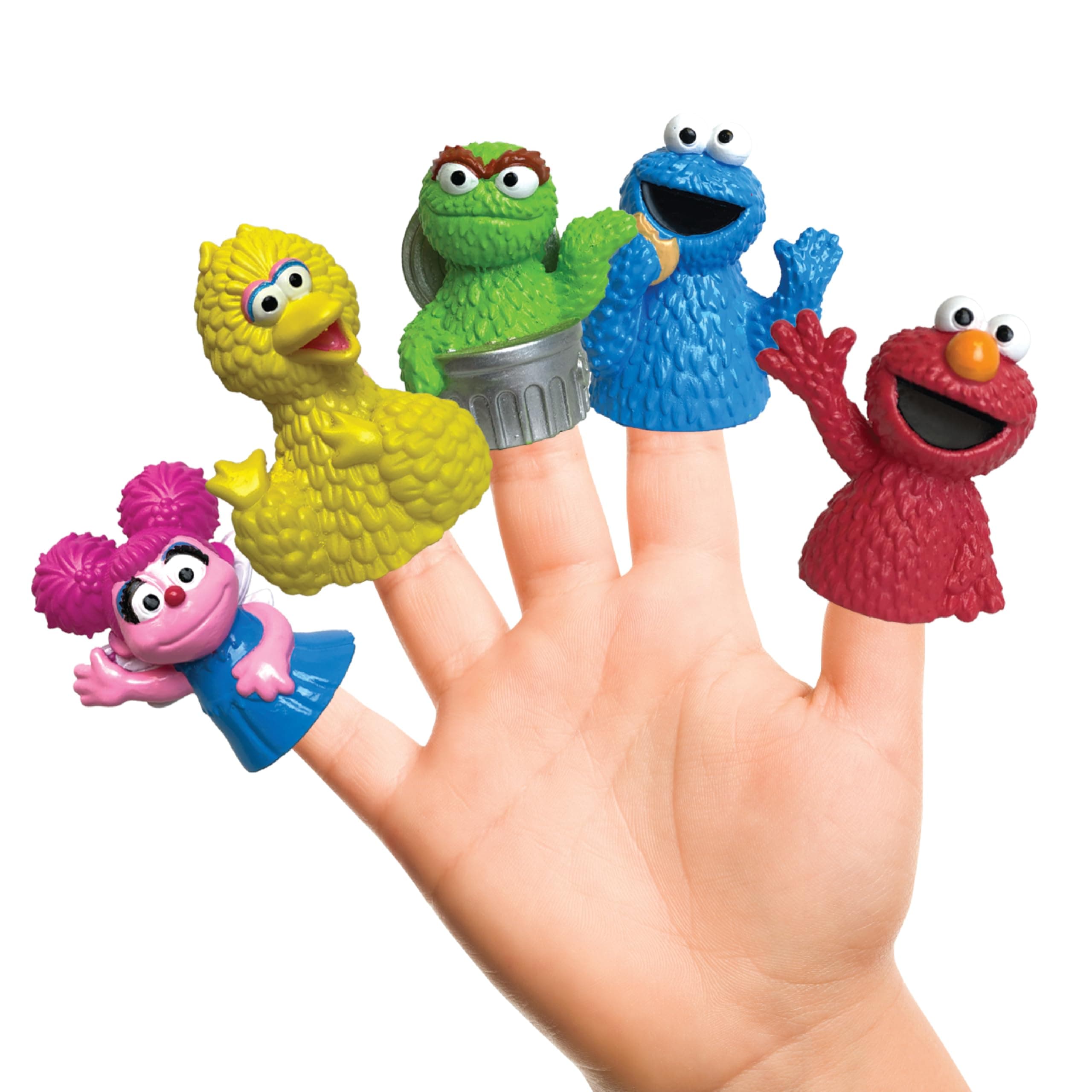 Sesame Street 5 Piece Finger Puppet Set - Easter Basket Stuffers, Easter Egg Fillers, Easter Decorations, Party Favors, Educational, Playtime, Bath Toys (69230), 0.14 pounds
