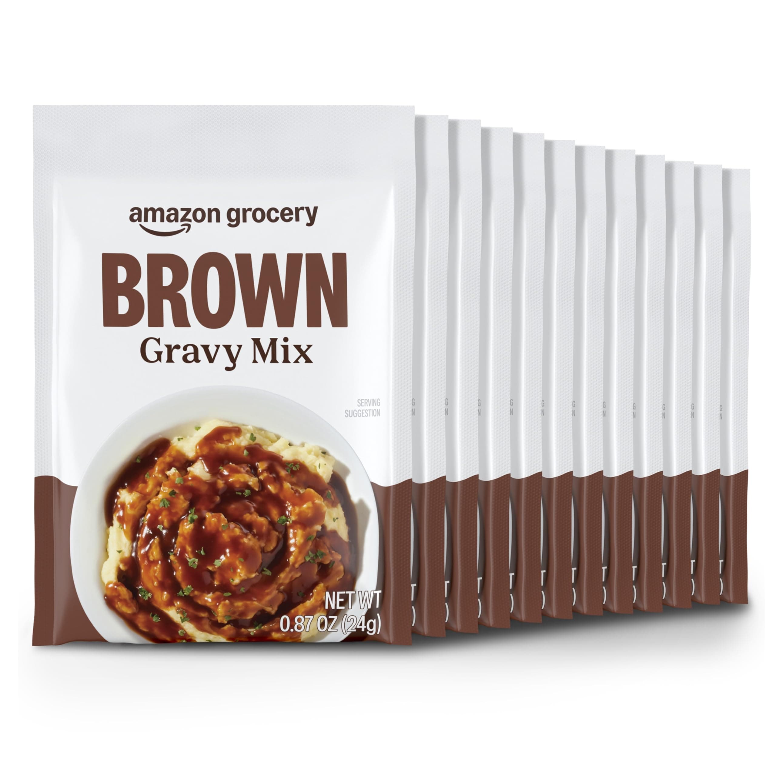 Amazon Grocery, Brown Gravy Mix, 10.44 Oz, 12 Ct