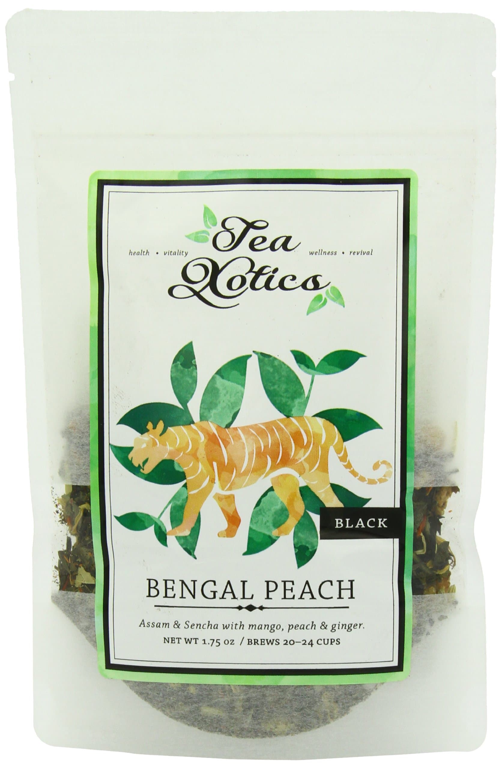 Tea Xotics Tea Blend, Bengal Peach- Black, 1.75 Ounce
