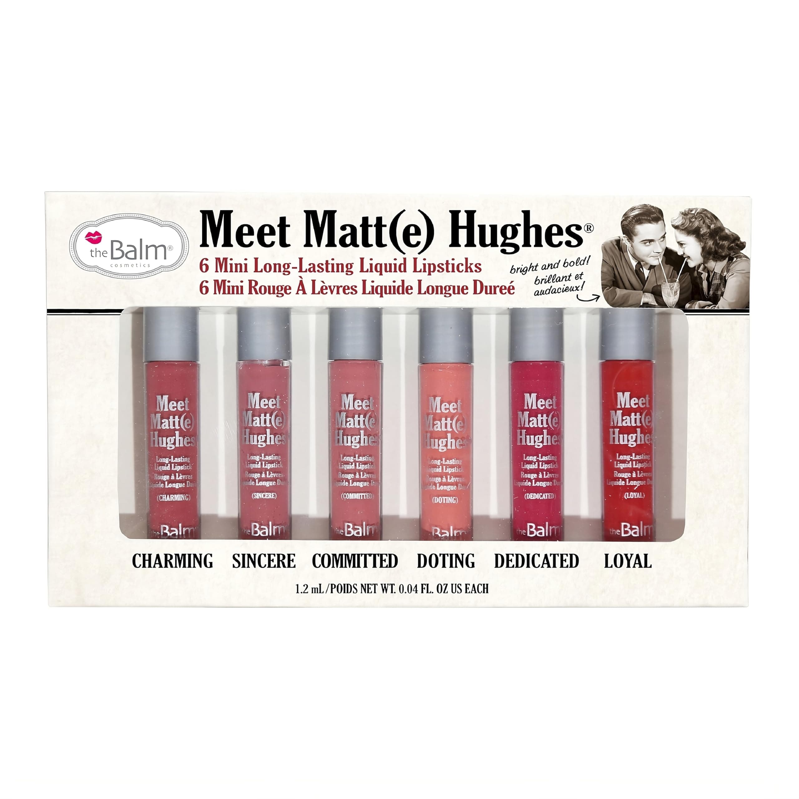 TheBalm Meet Matt(e) Hughes 6 Mini Long Lasting Liquid Lipsticks Kit - Vol.1 6x1.2ml/0.04oz