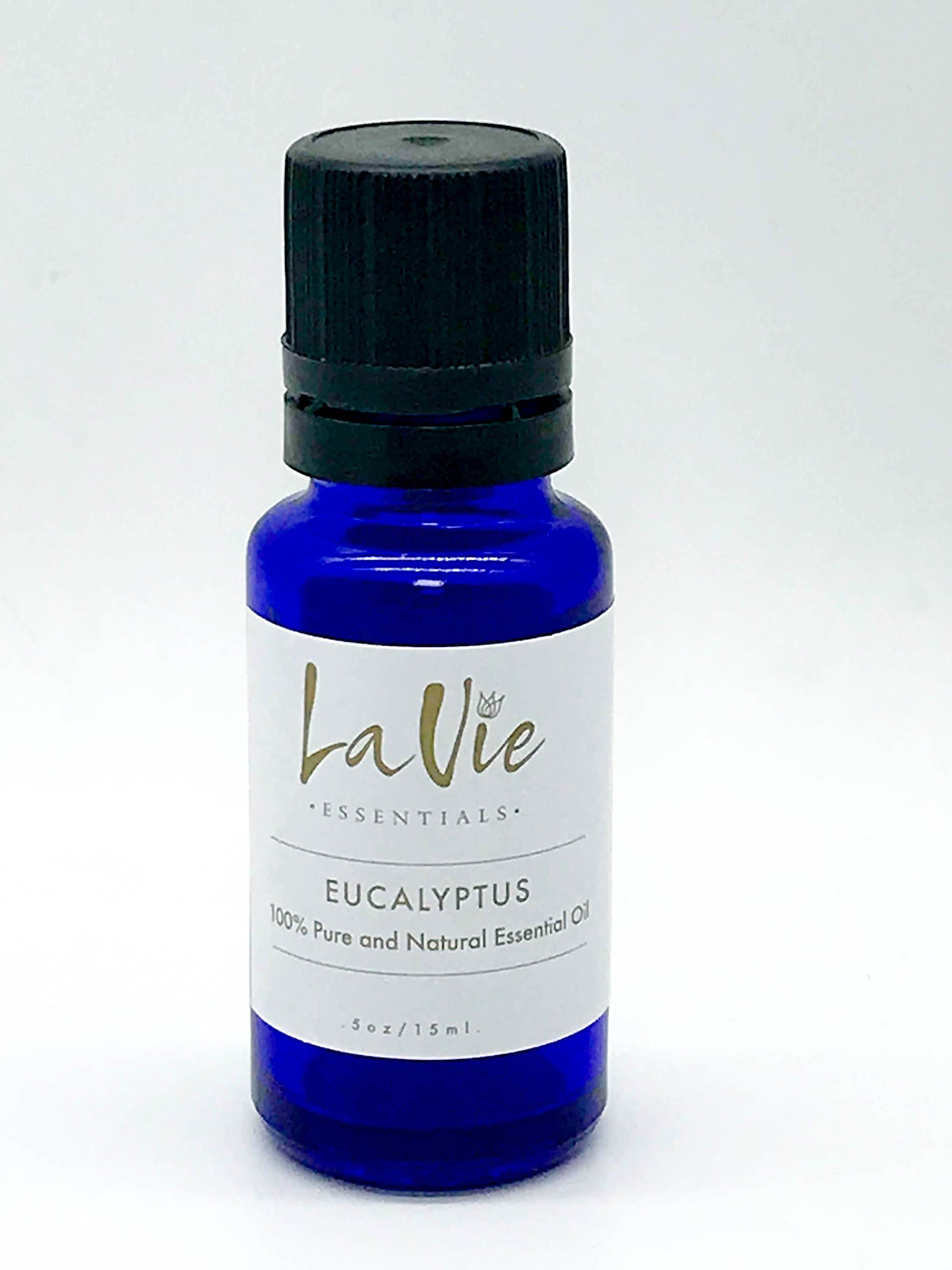 Eucalyptus Essential Oil (Globulus) La Vie Essentials: 100% Pure and Natural Therapeutic Grade Essential Oil 15ml, Premium Quality