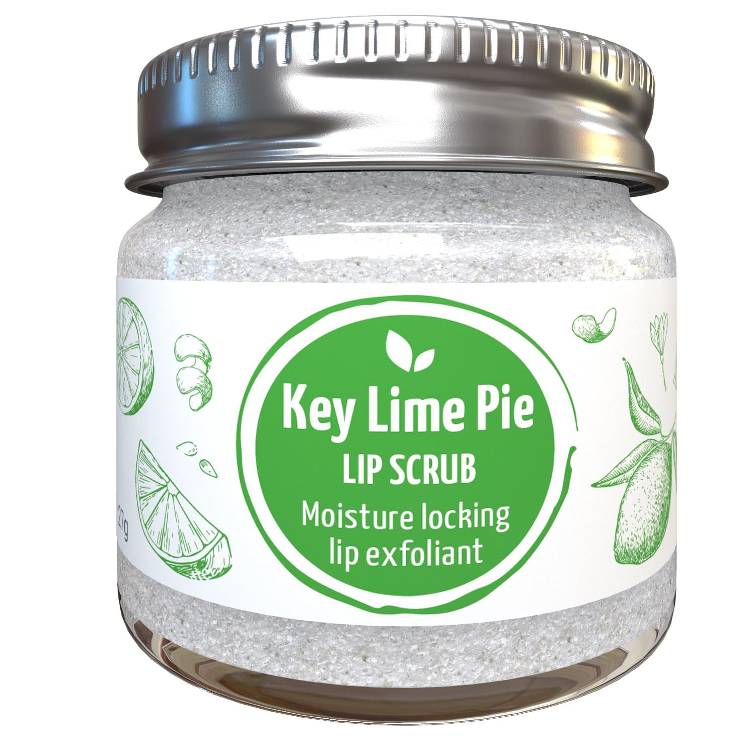 Key Lime Pie Lip Scrub - 100% Natural, Vegan, Eco Friendly - 27g