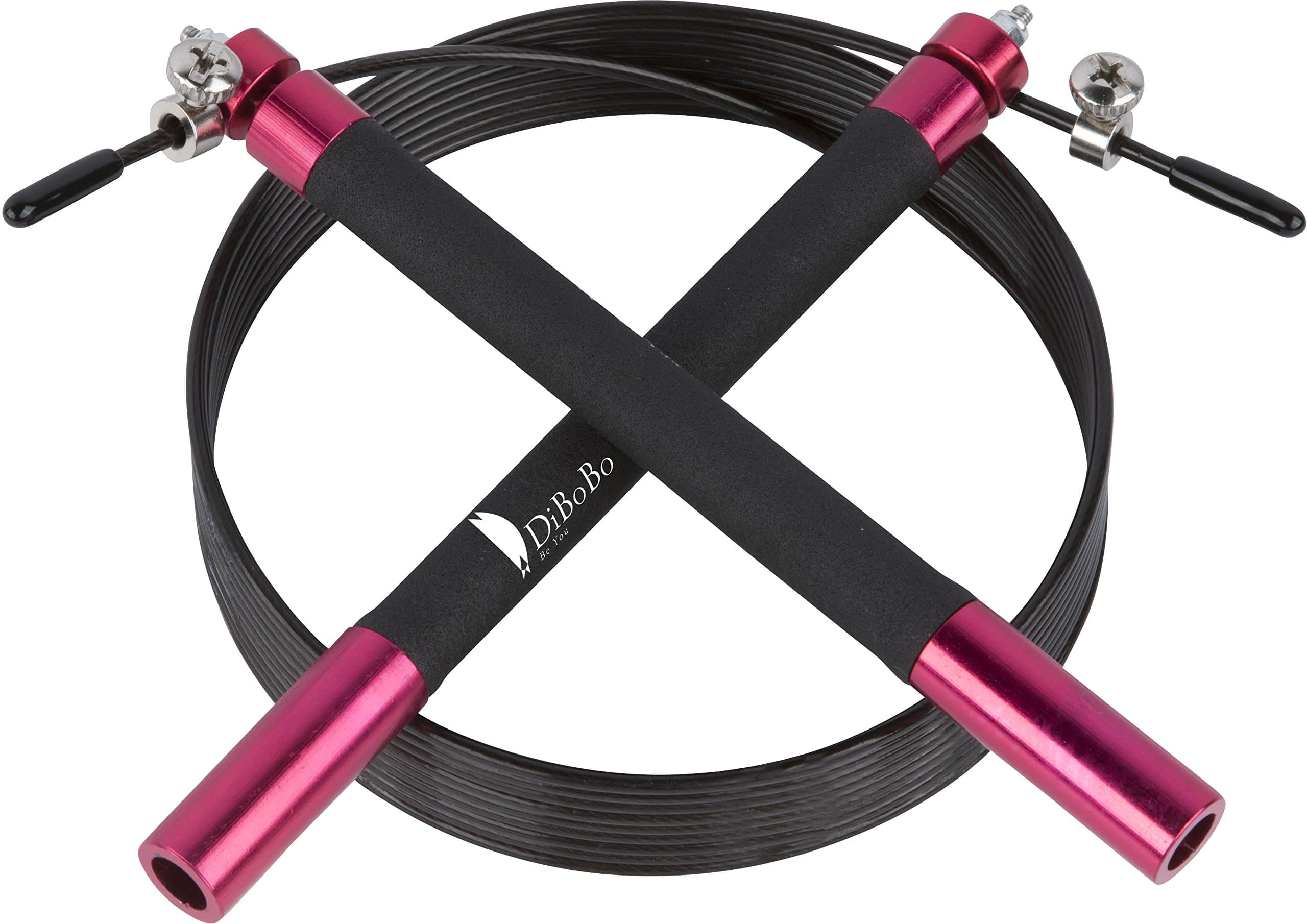 Premium Quality Jump Rope with Metal Handle for Home Exercise or Gym Fitness - High-Speed Cardio for MMA, Boxing and Athletic Training - Adjustable Length, Anti-Tangle, Anti-Kink (Red)