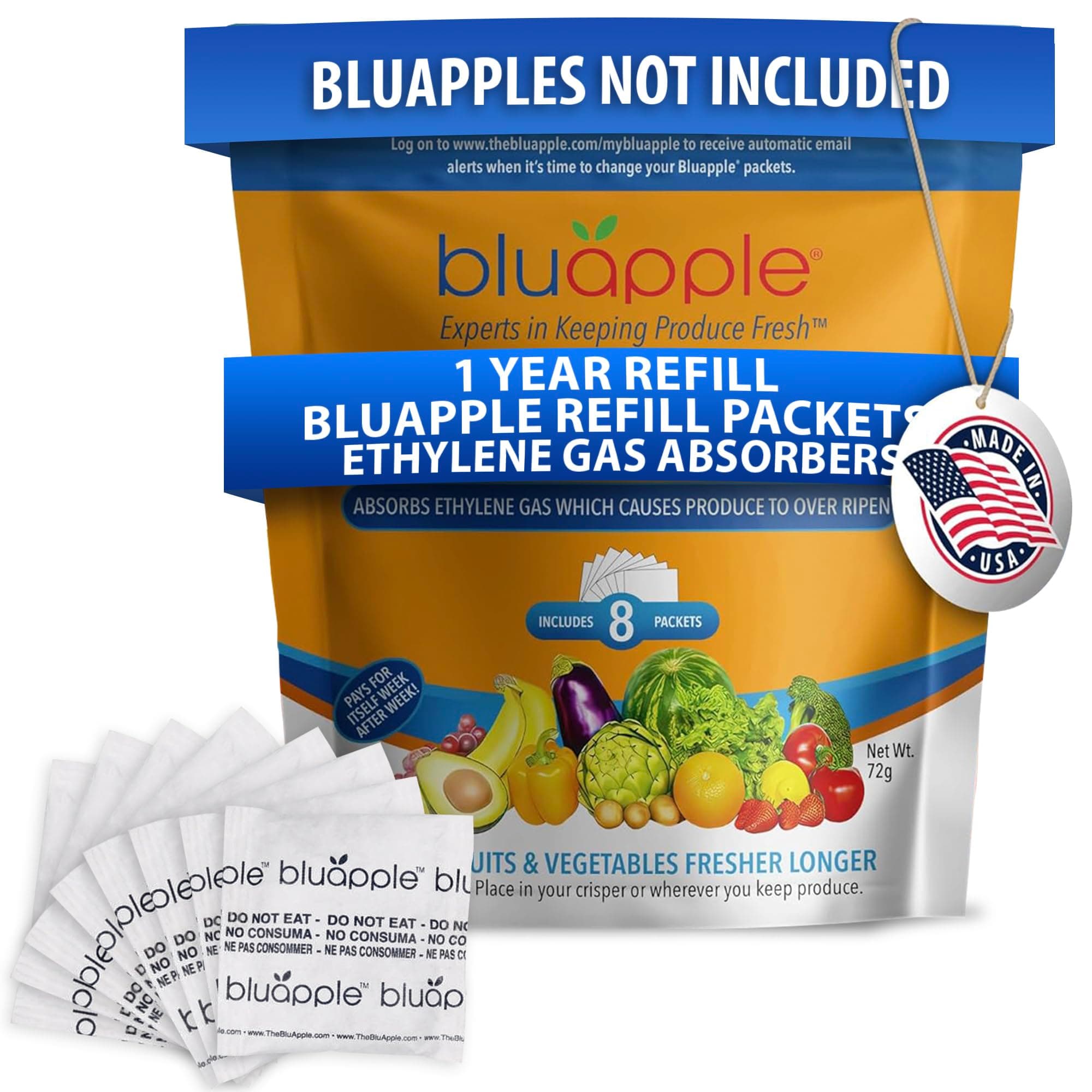Bluapple Classic Produce Saver One-Year Refill Kit