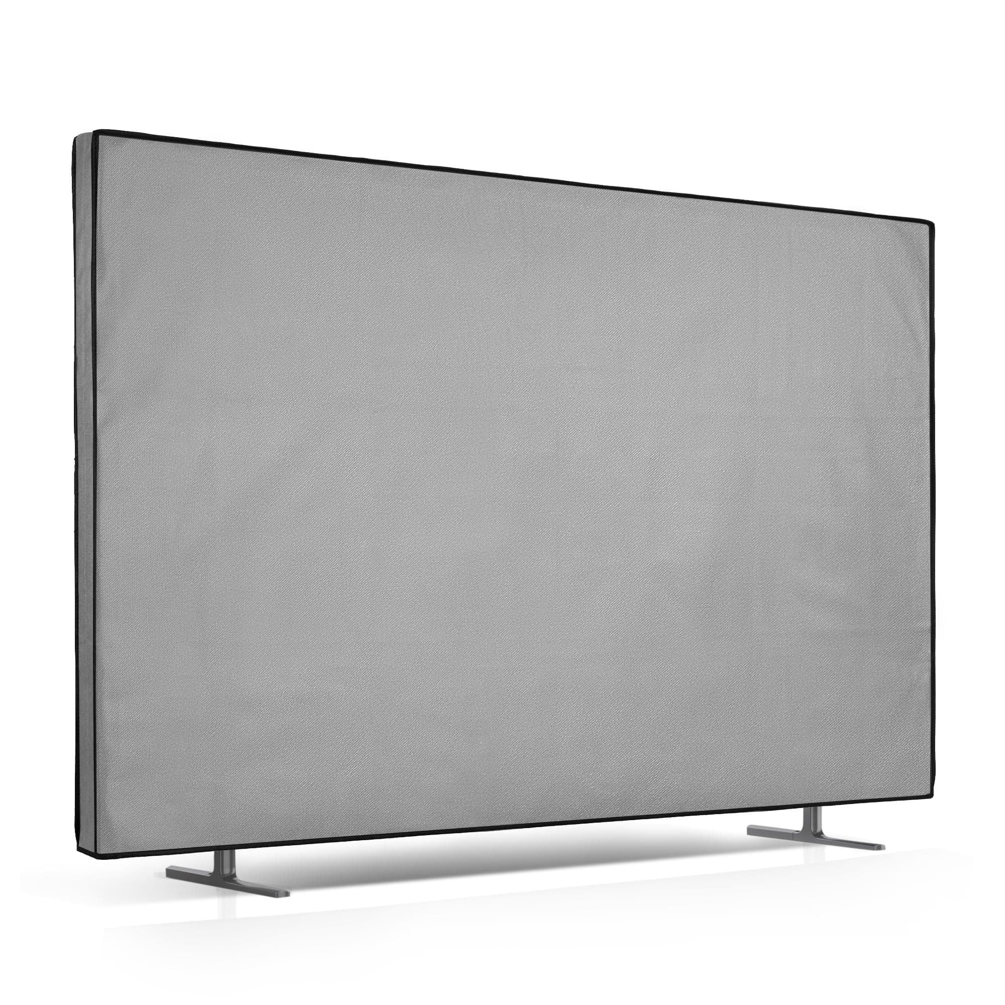 kwmobile Indoor 85" TV Cover – Television Dust Cover Screen Protector – TV Screen Dust Protection – Synthetic Fabric Light Grey