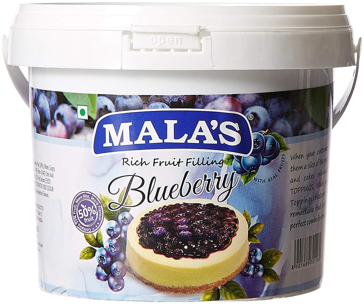 Mala's Fruit Filling, Blueberry, 1kg