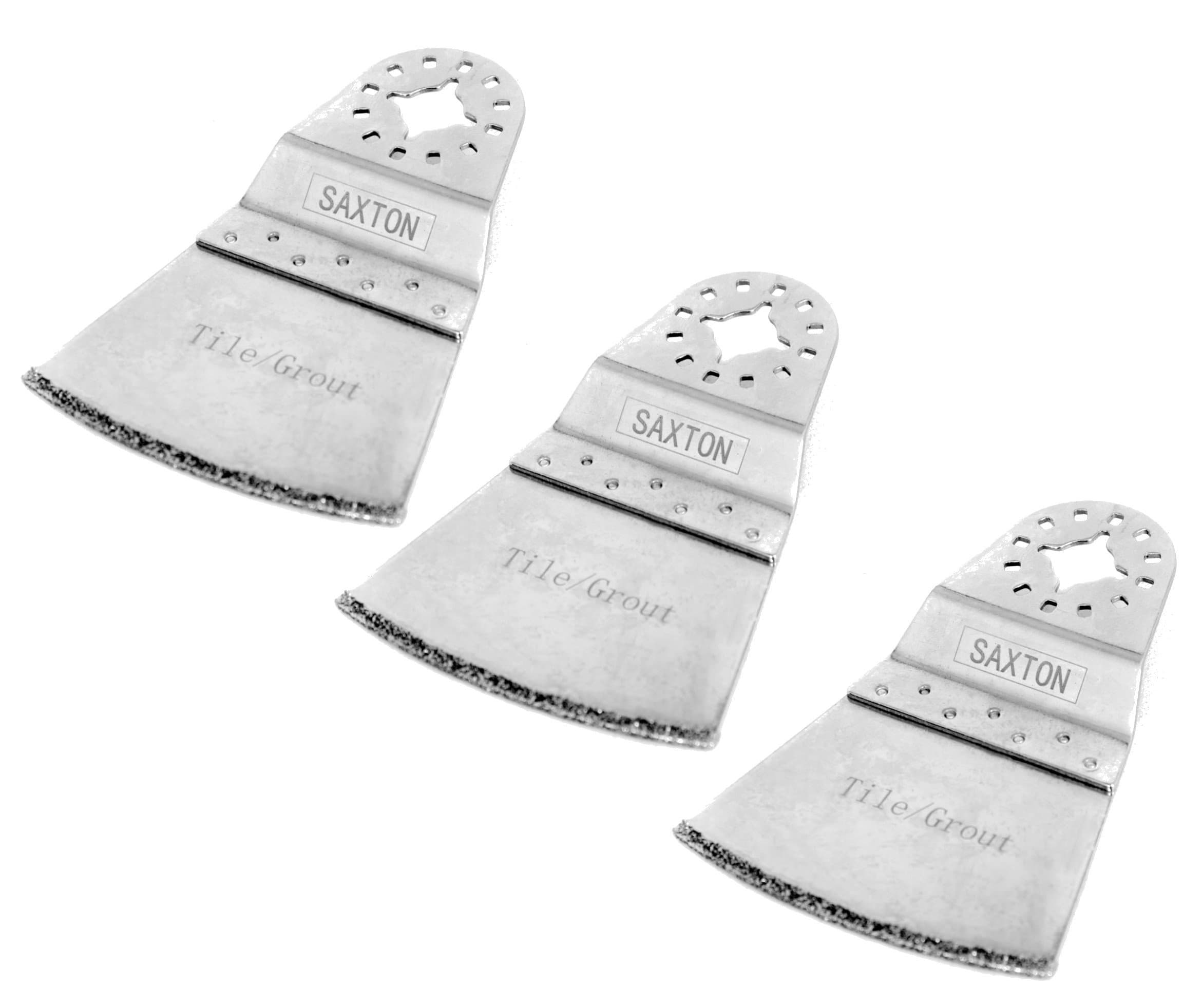 Saxton Blades SH65DB 3x 65mm Diamond End Cut for Fein Multimaster Bosch Makita Oscillating Multitool