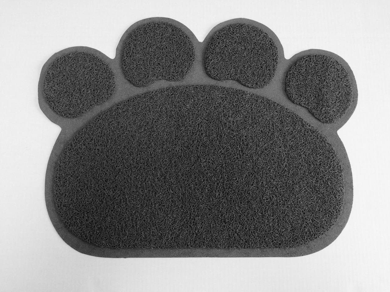 Paw Shape Cat Litter Mat, 23.5 by 17.75-Inch, Grey