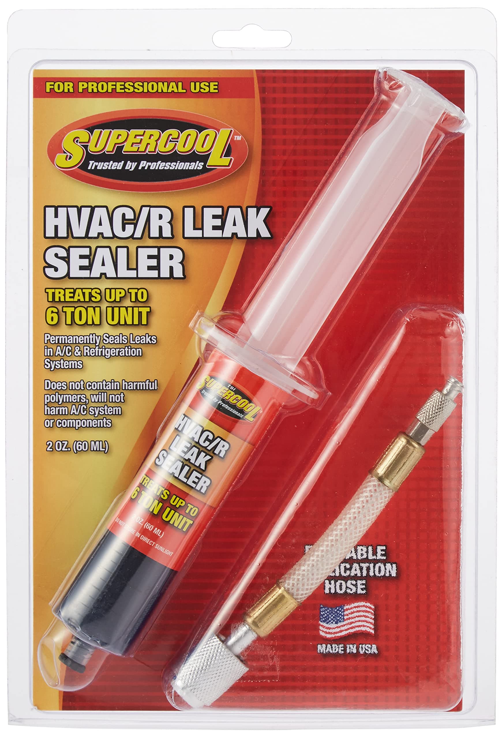 TSI Supercool 28399 Hvac Leak Stop Syringe With Application Hose, 2 Fl. Oz. (60 Ml)