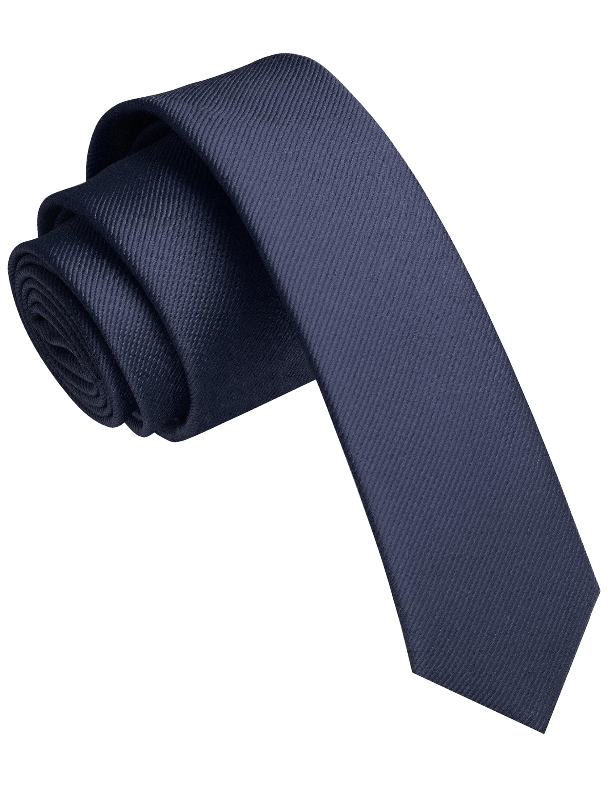 1.58" Solid Color Skinny Tie Slim Necktie for Men(4cm)