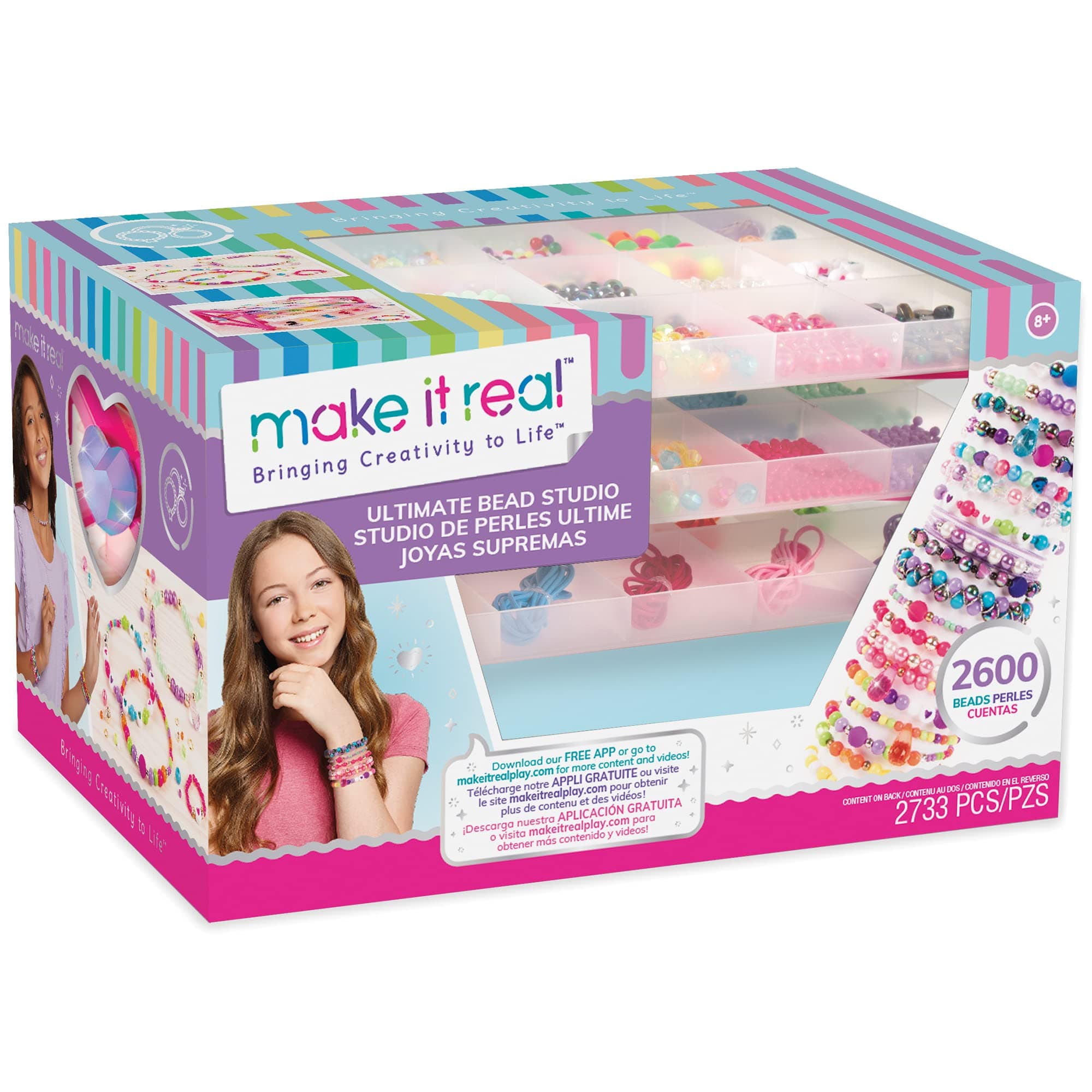 Make It RealDeluxe Beads Set (2.700 Pieces), Multicoloured, 1701
