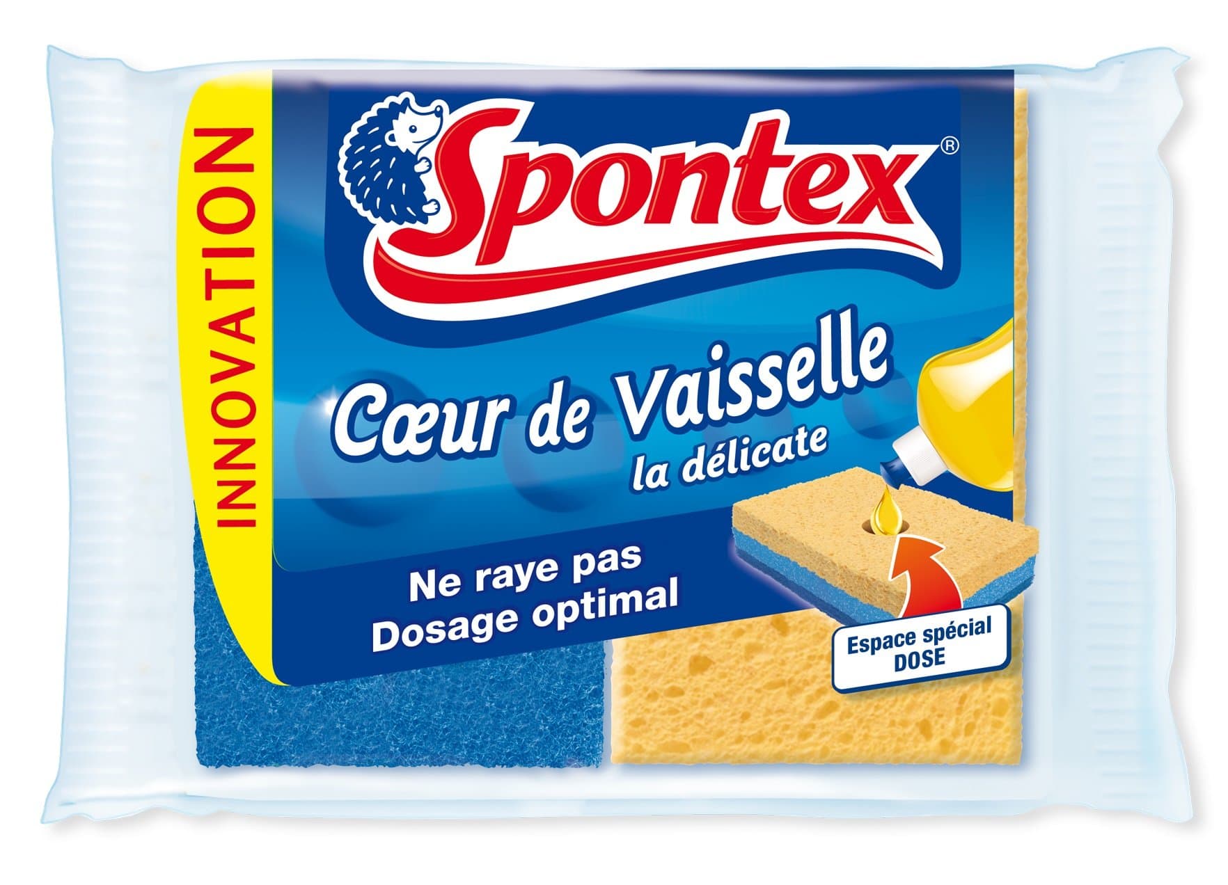 Spontex Sponge, La Délicate Dish Core, Includes 2 Sponges