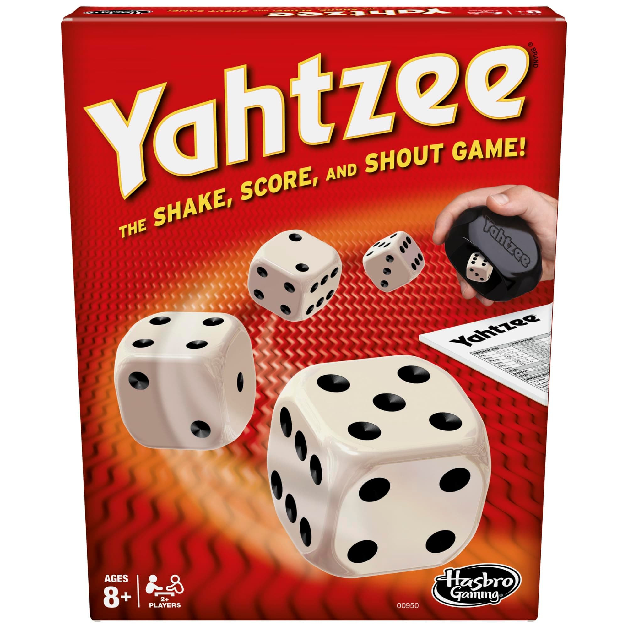 Hasbro Gaming Yahtzee Game, Fast-Playing Dice Games for Kids, Teens, and Adults, Strategy Games, Family Games for Kids, 2 or More Players, Ages 8 and Up