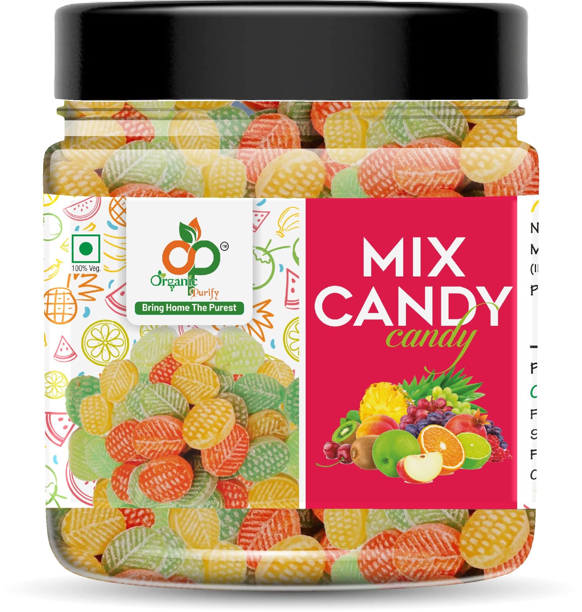 Colorful Mix Fruit Candy (Mouth Freshner), Jar Pack 400G