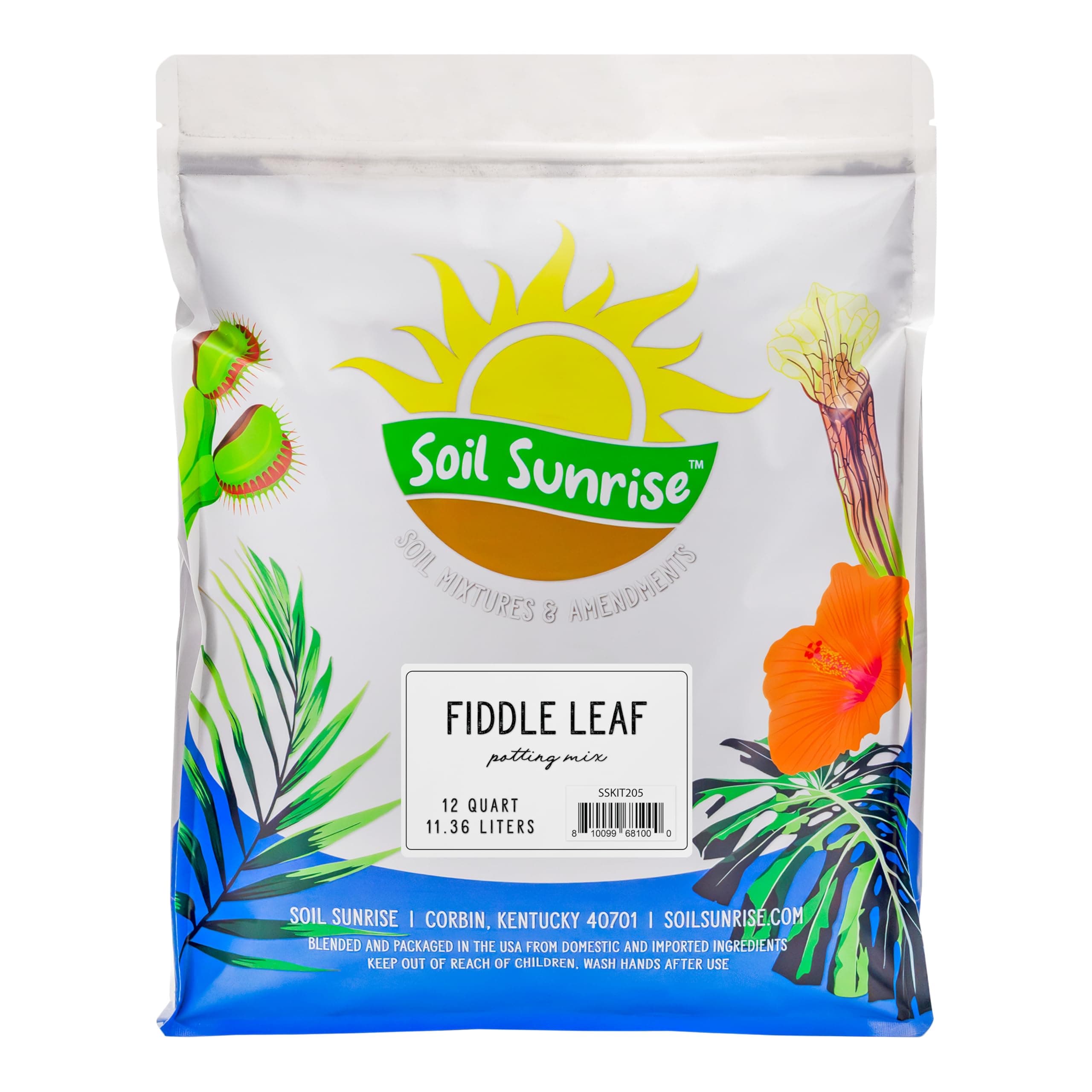 Soil Sunrise Premium Fiddle Leaf Fig Tree Soil (12 Quarts) - Expert Formula for Vibrant Growth - Nutrient-Rich Potting Mix,Specifically Designed for Healthy Indoor,Outdoor,& Potted Fiddle Fig Plants
