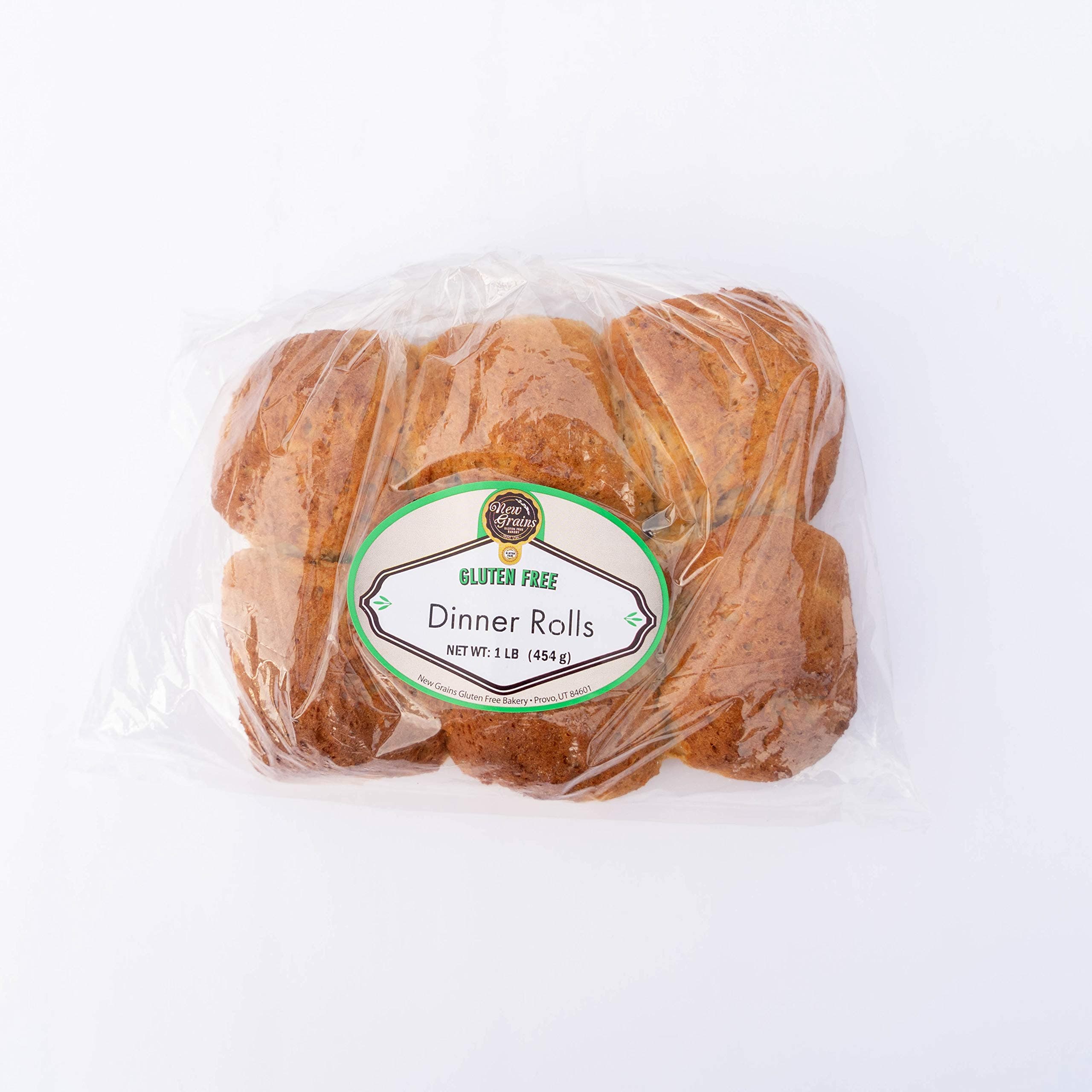 New Grains Gluten-Free Dinner Rolls (6 count) | Vegan-Friendly Dinner Rolls Bakery Handcrafted with Wholesome, Simple Ingredients to Create A Perfectly Baked, Moist, Tear-Apart Texture | 1 Pack