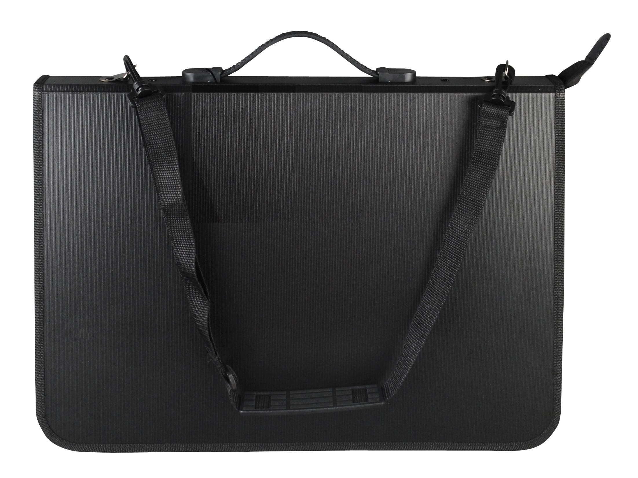 A3 Deluxe Ring Binder Artist Portfolio Black Presentation Carry Case Premium Folder & Strap