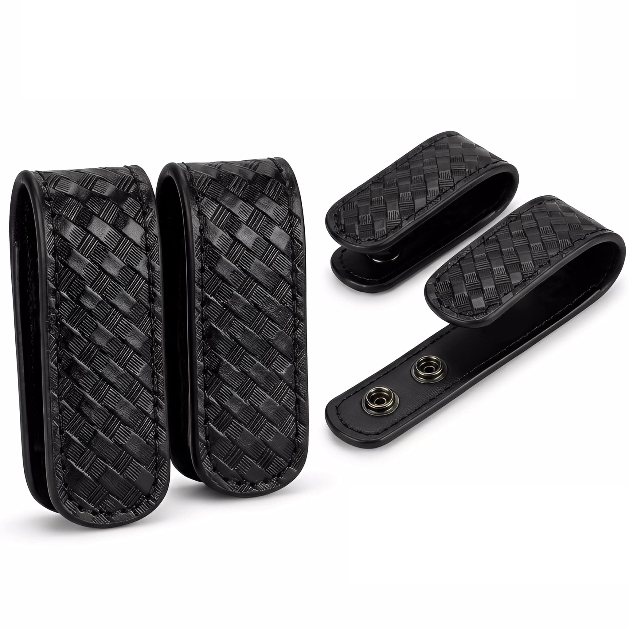 ROCOTACTICAL Double Snap Belt Keepers, Duty Keepers Fit 2.25" Duty Belt, 4-Pack