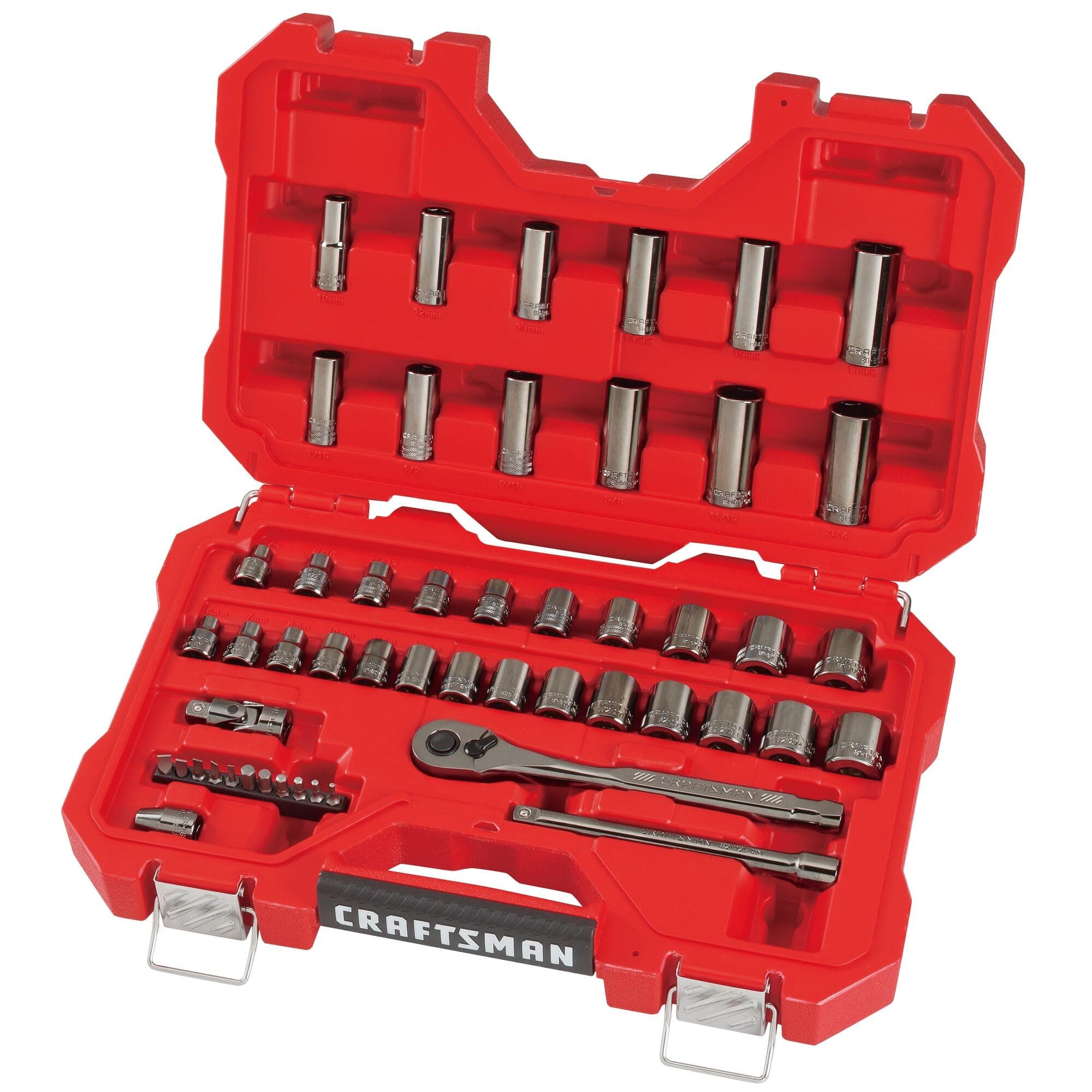 Mechanics Tool Set, 1/4" & 3/8" Drive, SAE/Metric, 51 Piece (CMMT82334L)