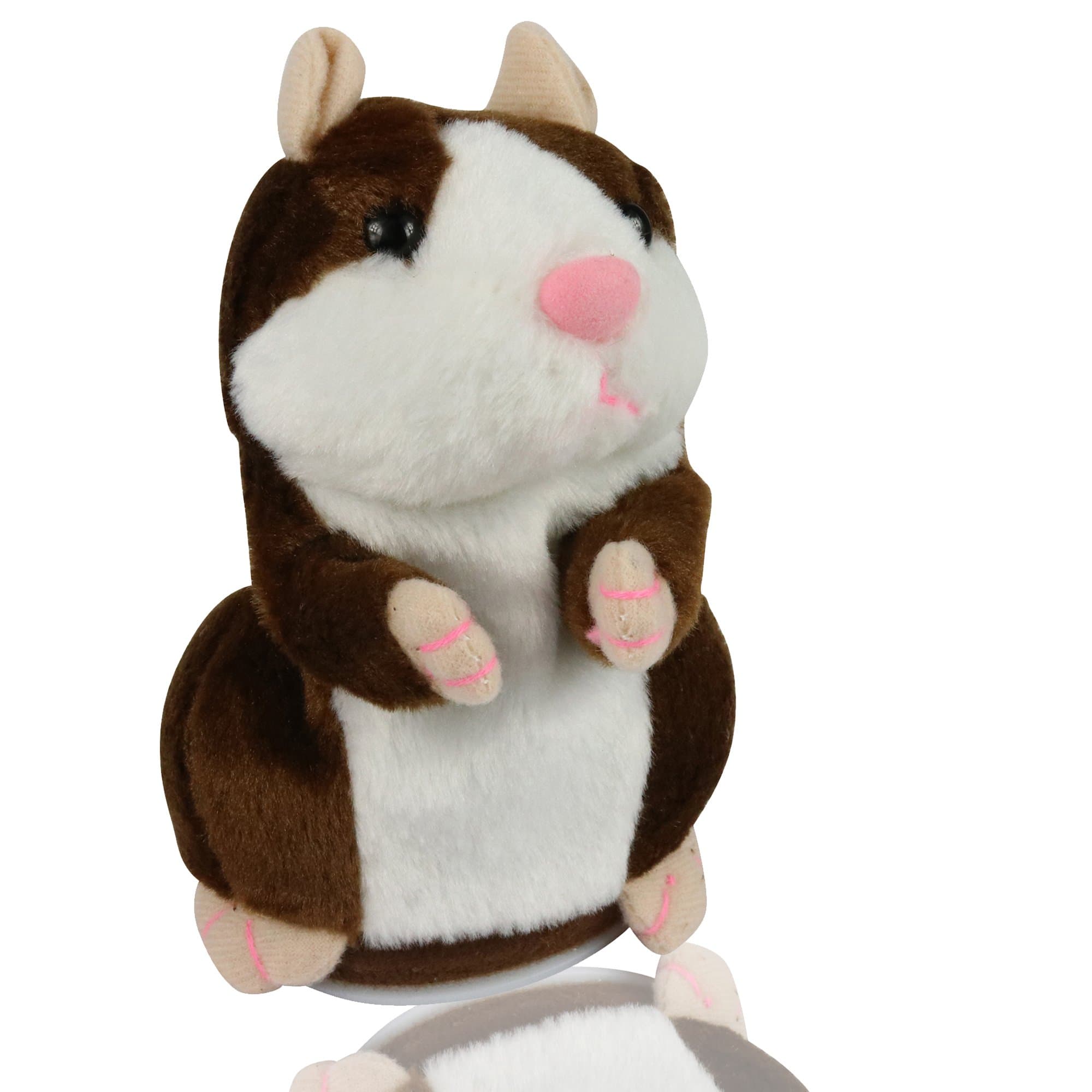 KIDDANS Talking Hamster Toy, Repeats What You Say, Electronic Pet Plush Toy, Funny Toy For Kids Gift (Dark Brown)