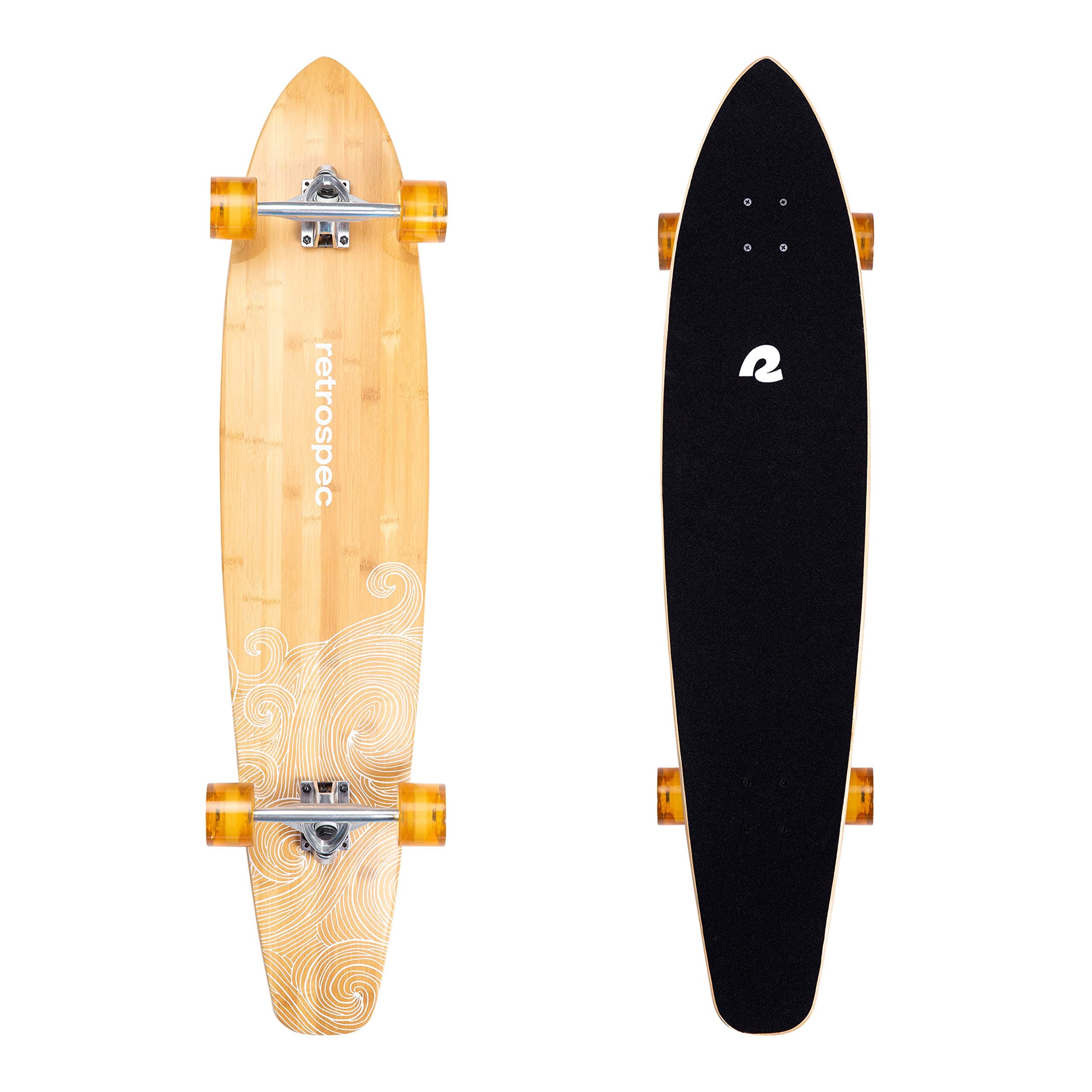 Retrospec Zed Longboard Pintail Bamboo Long Board Skateboard