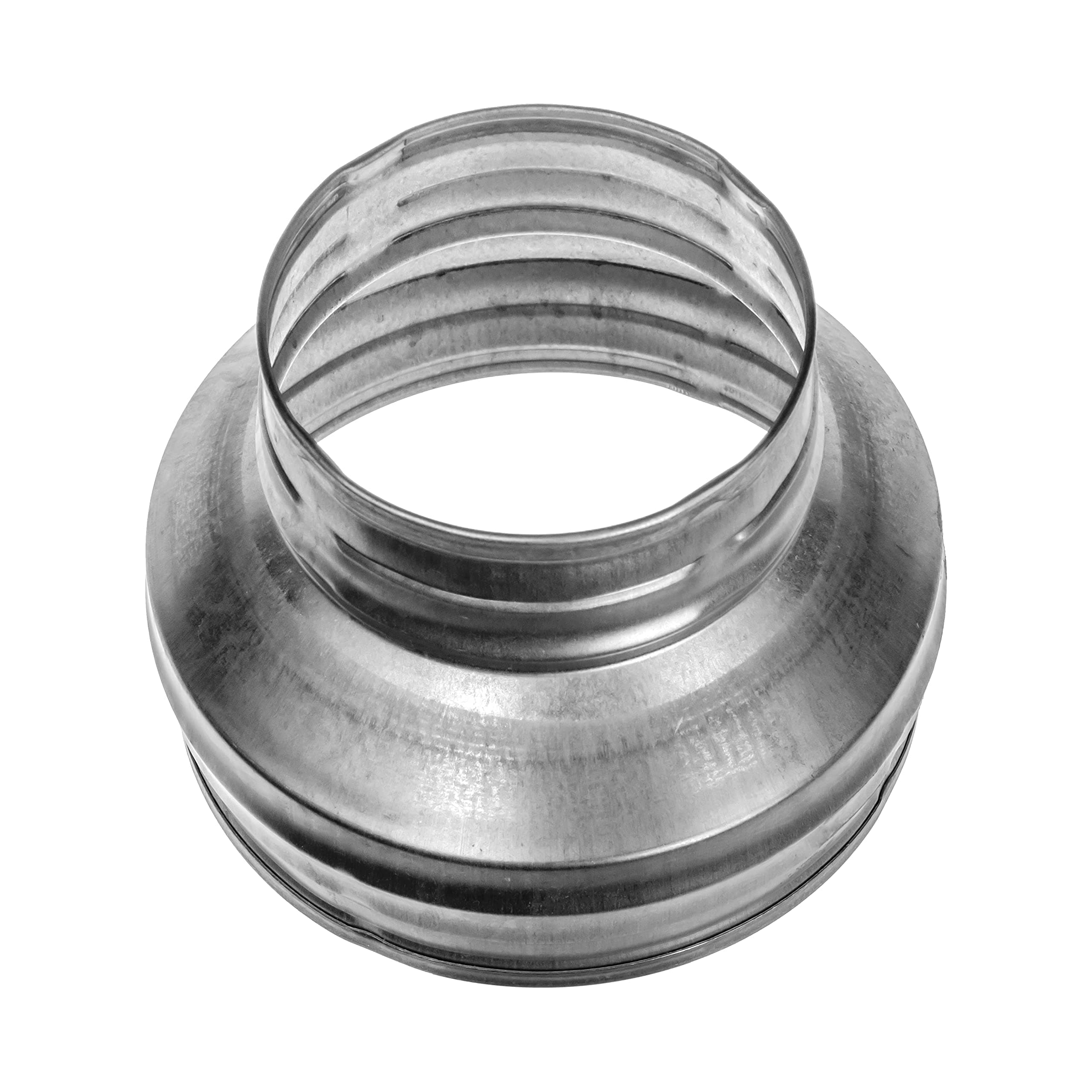 Repa Market 5" to 4" Inch Duct Reducer/Increaser – Galvanized Steel Vent Pipe Adapter HVAC & Dryer Vent Systems – Round Metal Coupling Connector for Exhaust Fans, Bathroom Ventilation, Kitchen Hoods