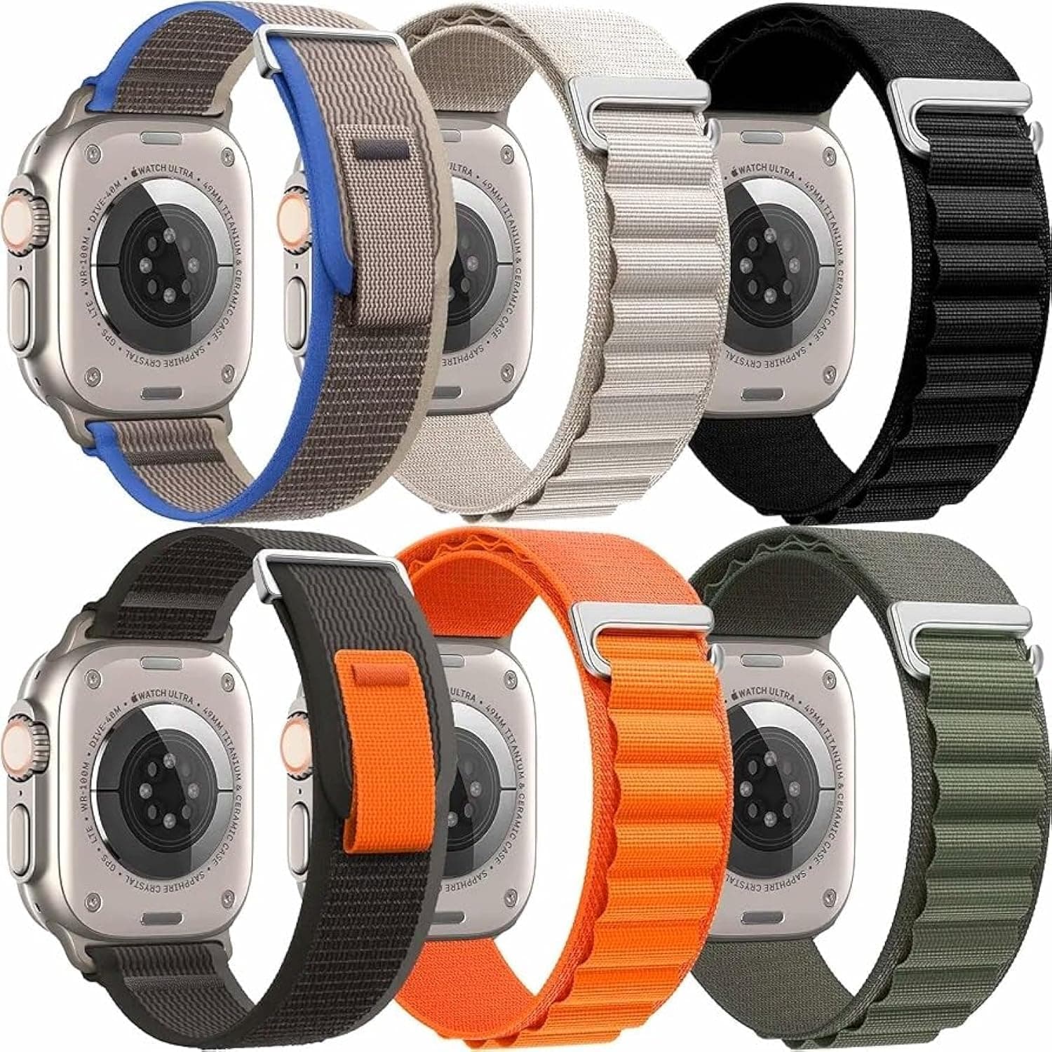 Multi Pack Straps Compatible with Apple watch Series 10 | Ultra 2 | 8 Ultra | 9 | 8 | 7 | 6 | SE